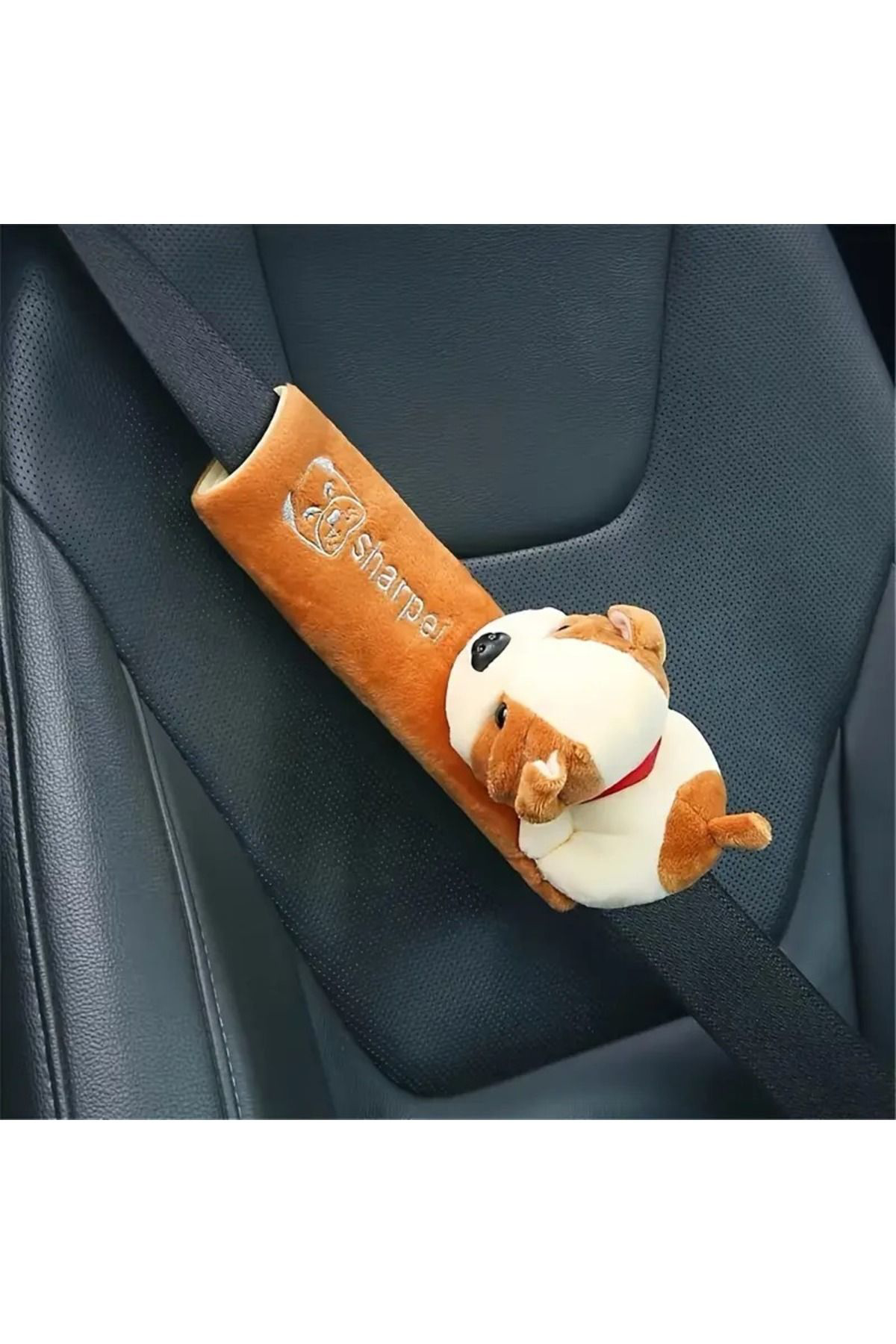 Dodemert Home Kahverengi Köpek Araba Koltuk Kemeri Kilifi & Yumuşak Polyester O