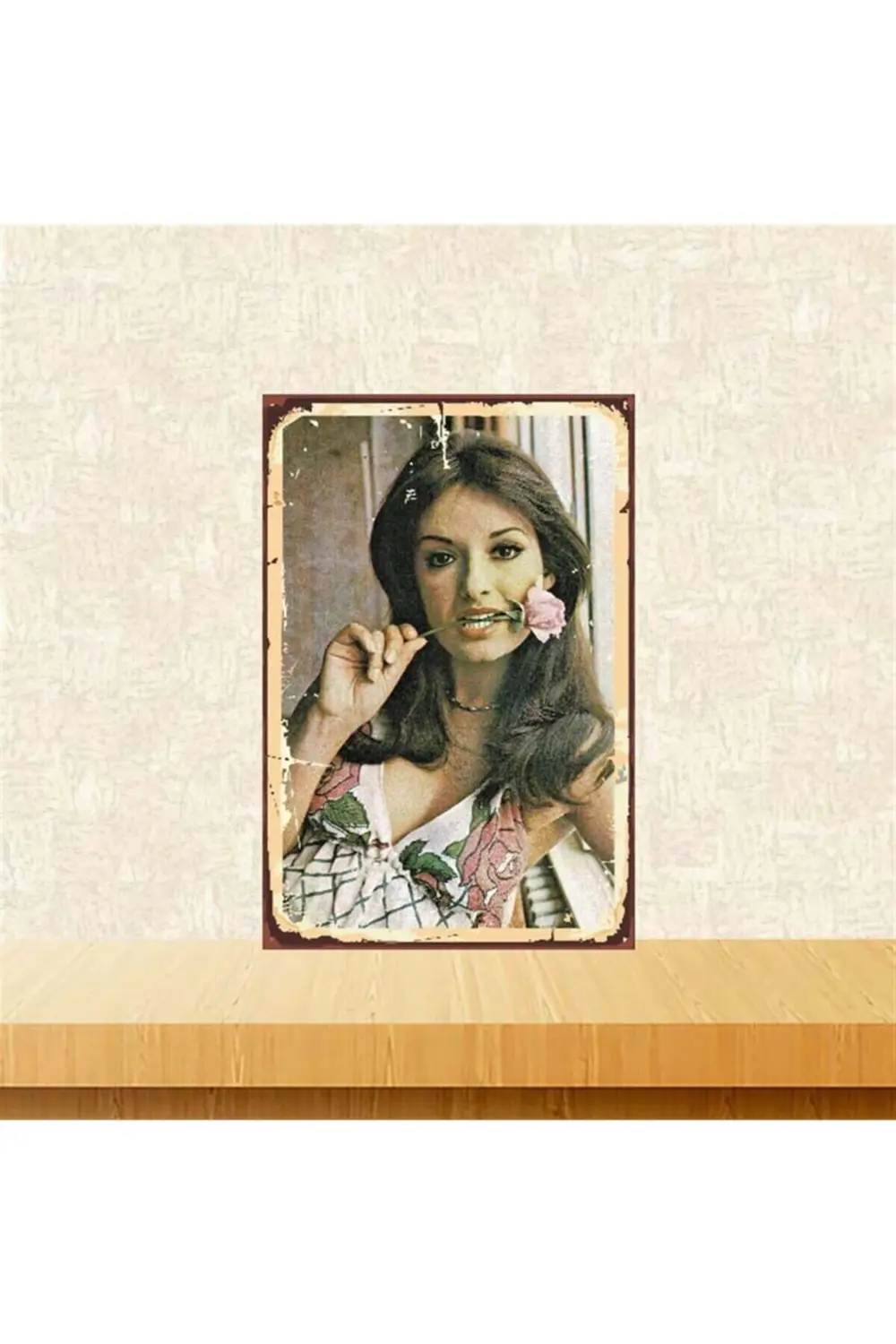 Kahverengi Müjde Ar 20-30 cm Retro Ahşap Poster Tkfx3758