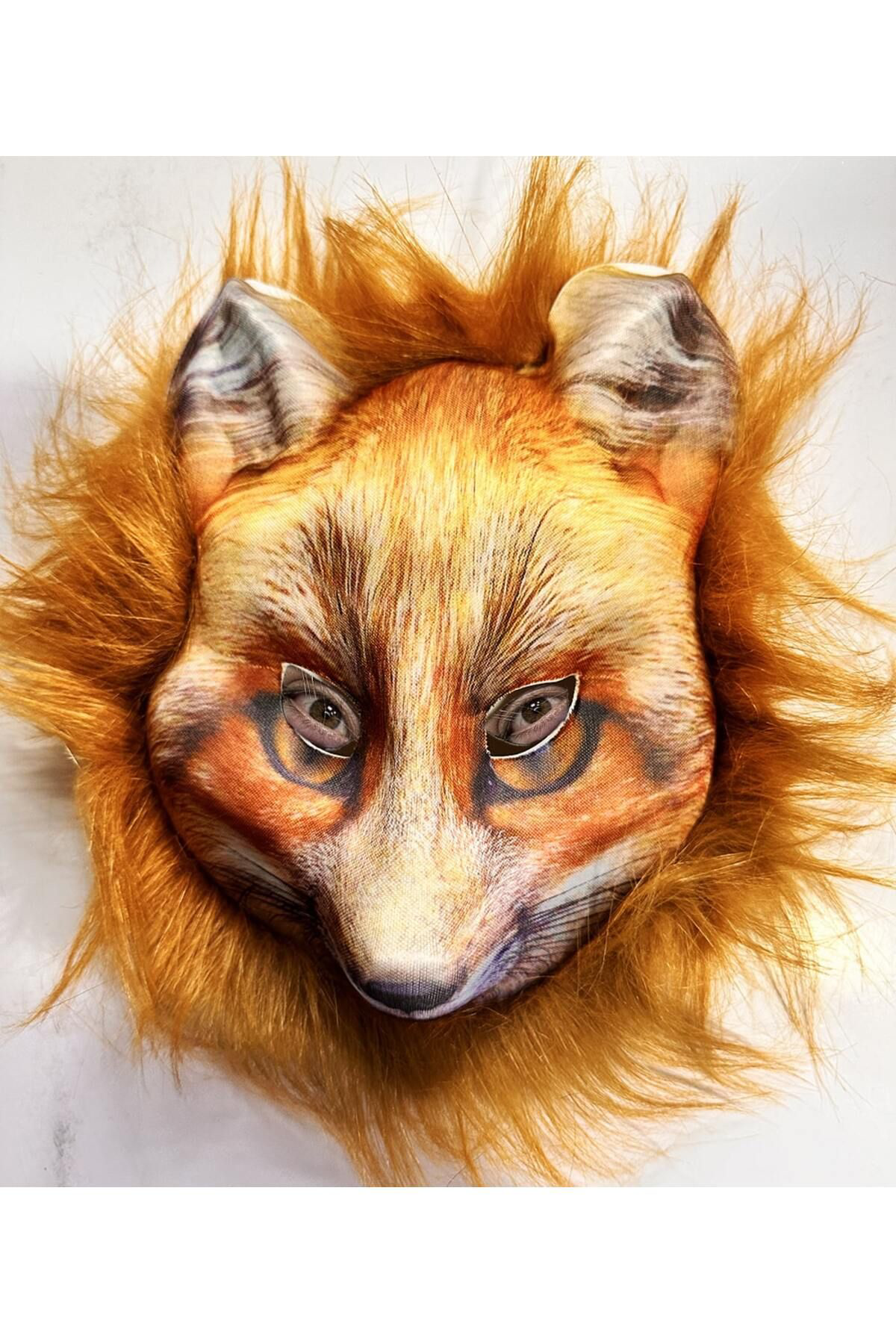 Ok Aksesuar Kahverengi Peluş Saçlı Tilki Maskesi Mega Peluş 29 No (5060) Ok Aksesuar Kahverengi Peluş Saçlı Tilki Maskesi Mega Peluş 29 No (5060)