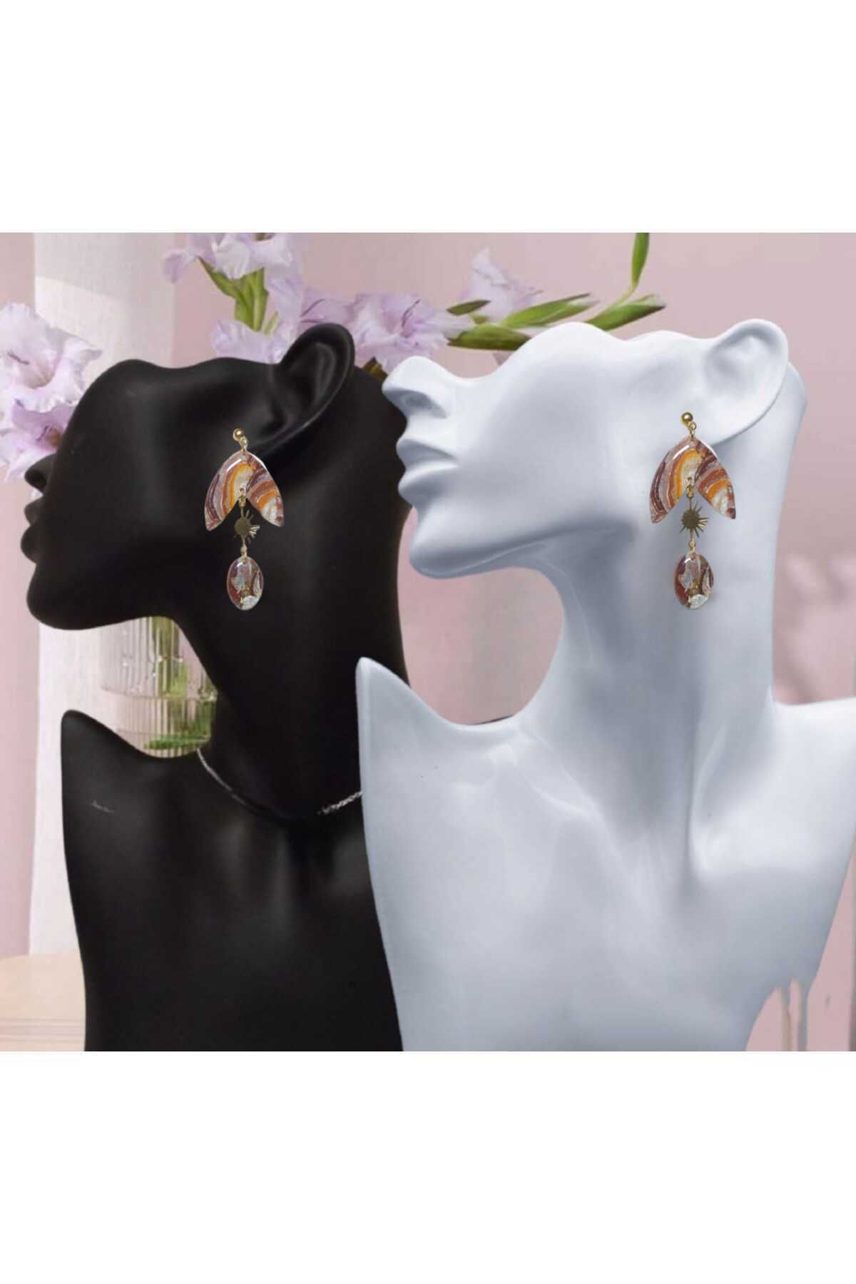 Kahverengi Tasarım Doğaltaş Görünümlü Polimer Kil & Epoksi Tasarı