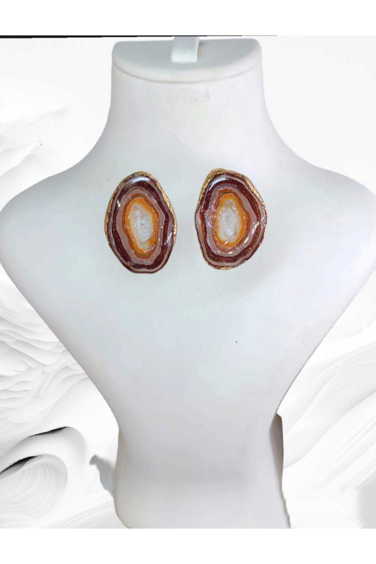 Kahverengi Tasarım Doğaltaş Görünümlü Polimer Kil & Epoksi Tasarı