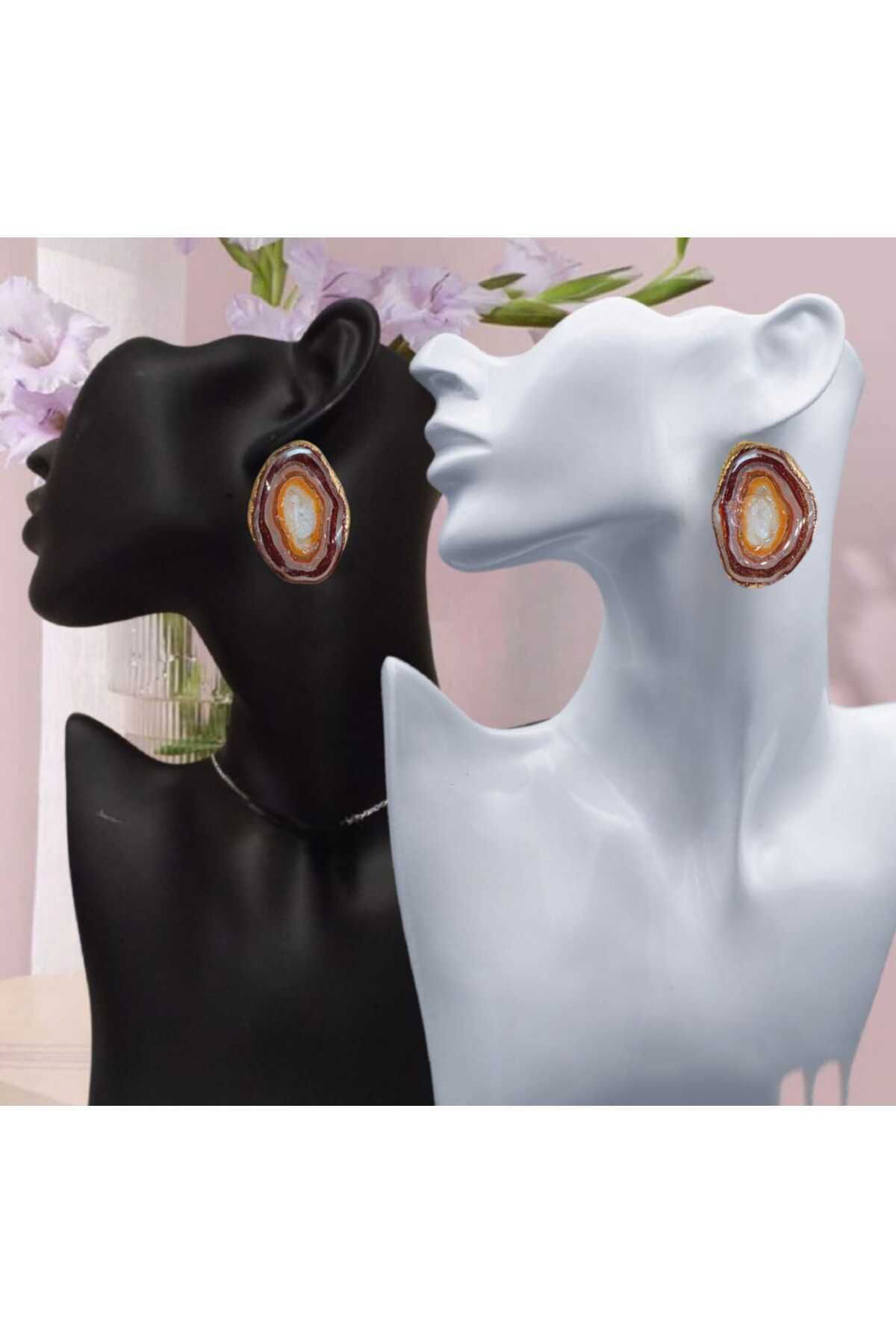 Kahverengi Tasarım Doğaltaş Görünümlü Polimer Kil & Epoksi Tasarı