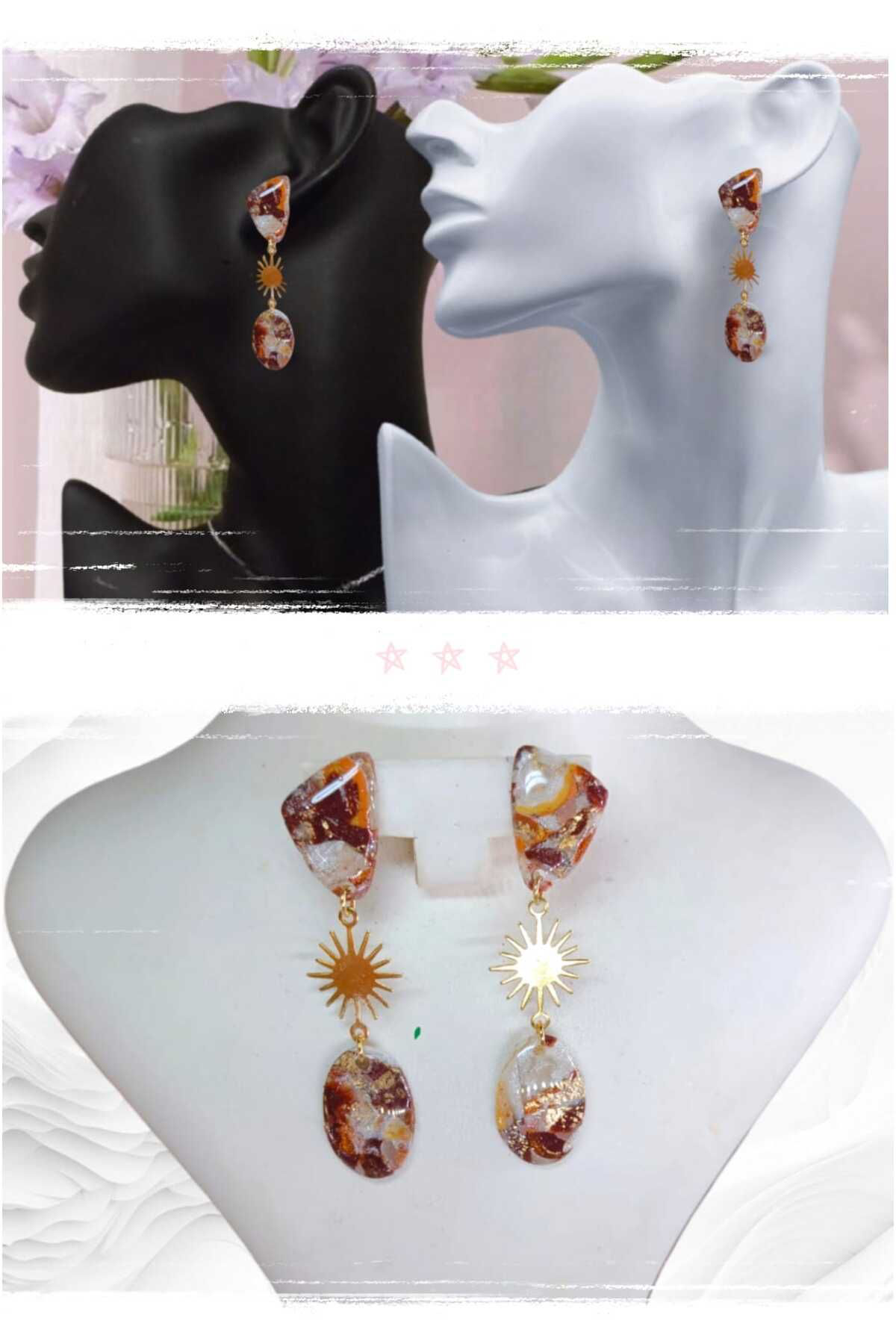 Dodemert Home Kahverengi Tasarim Doğaltaş Görünümlü Polimer Kil & Epoksi Tasari