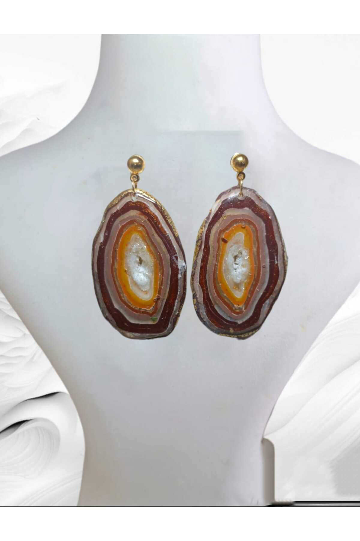 Dodemert Home Kahverengi Tasarim Doğaltaş Görünümlü Polimer Kil & Epoksi Tasari