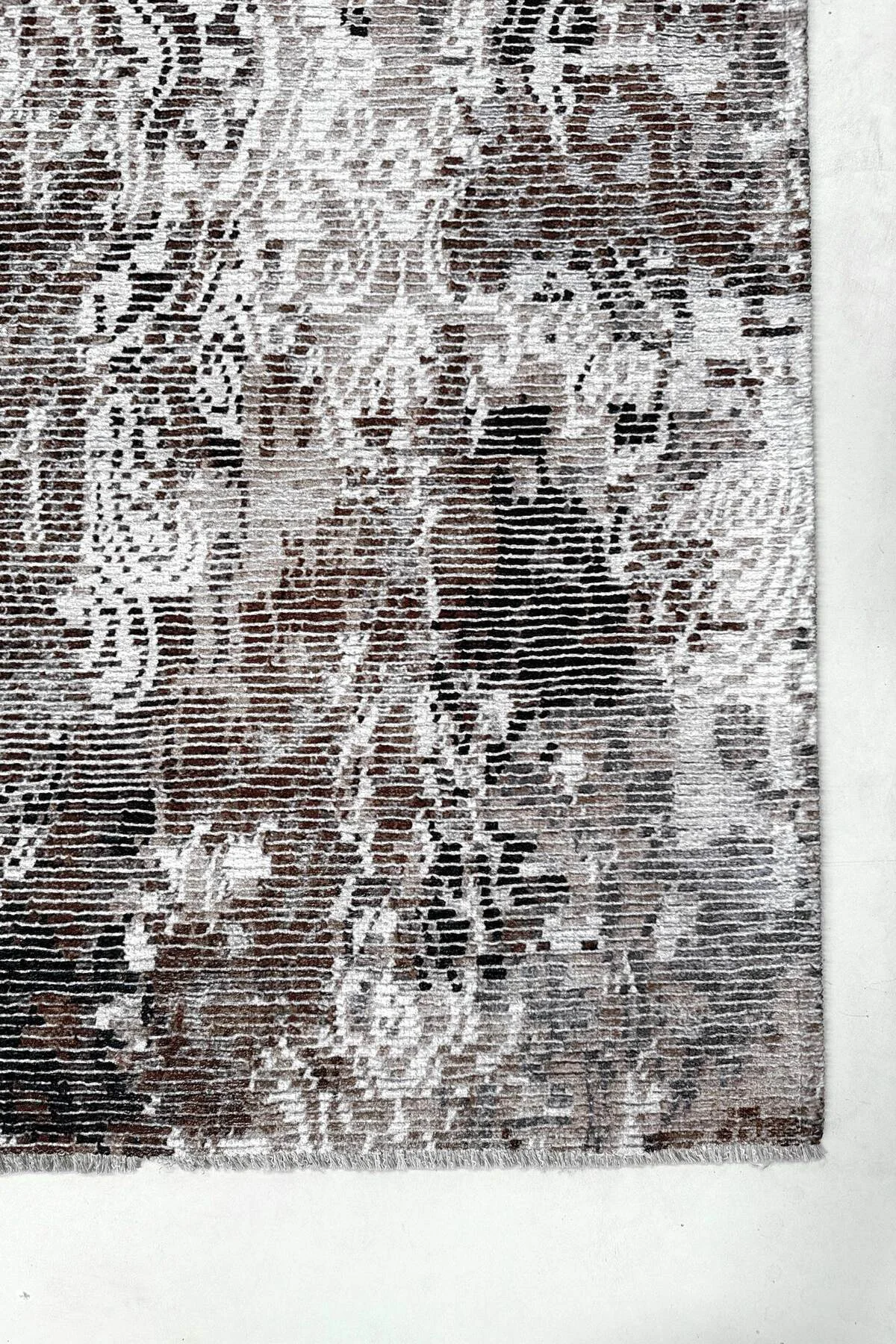 Kahverengi Tasarım Şönil Halı Kilim Yolluk Kaymaz Saçaklı Yıkanabilir Salon Mutfak Koridor Kahverengi Tasarım Şönil Halı Kilim Yolluk Kaymaz Saçaklı Yıkanabilir Salon Mutfak Koridor