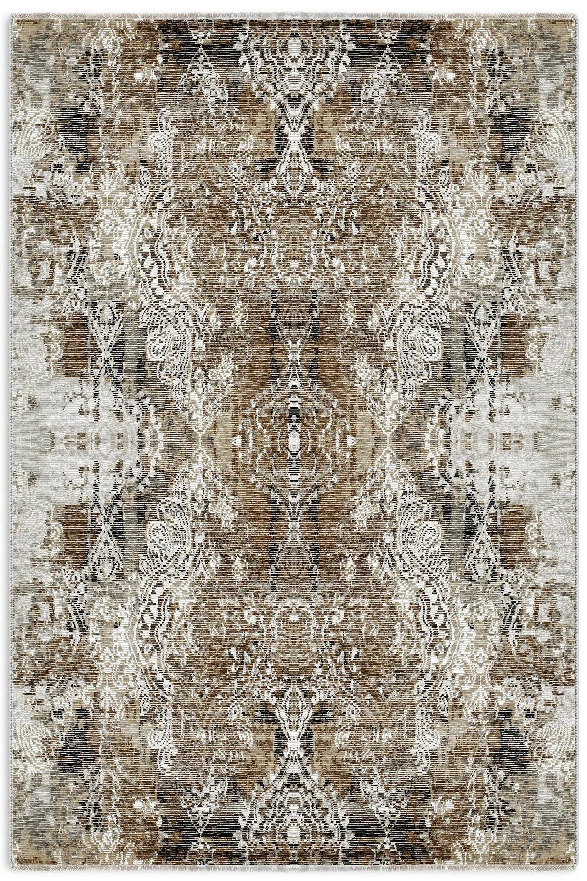 Kahverengi Tasarım Şönil Halı Kilim Yolluk Kaymaz Saçaklı Yıkanabilir Salon Mutfak Koridor Kahverengi Tasarım Şönil Halı Kilim Yolluk Kaymaz Saçaklı Yıkanabilir Salon Mutfak Koridor