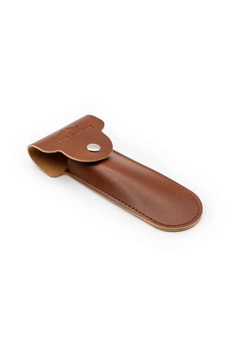 Kahverengi Tıraş Bıçağı Seyahat Kılıfı, Çift Taraflı Suni Deri ve