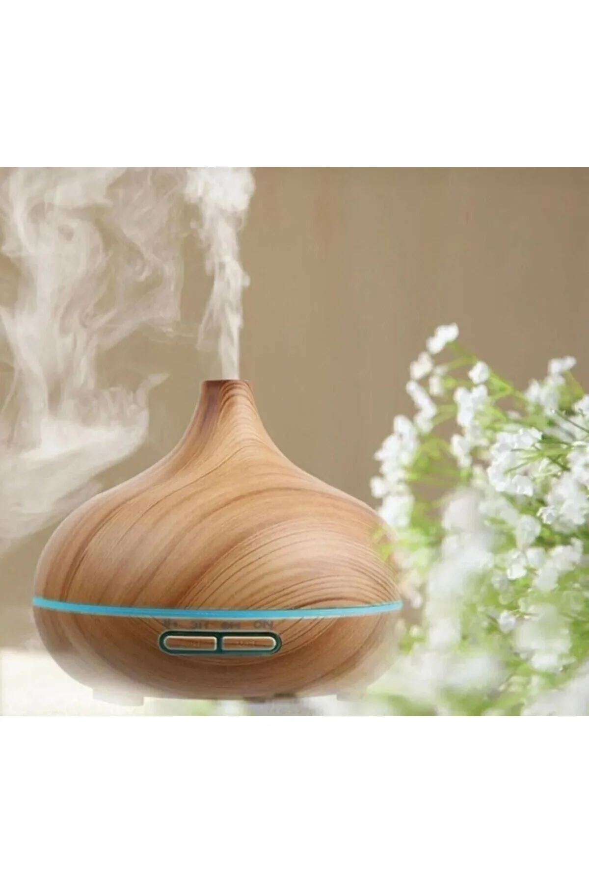 Kahverengi Ultrasonik Hava Nemlendirici, Soğuk Buharlı ve Aromalı Difüzör Özellikli