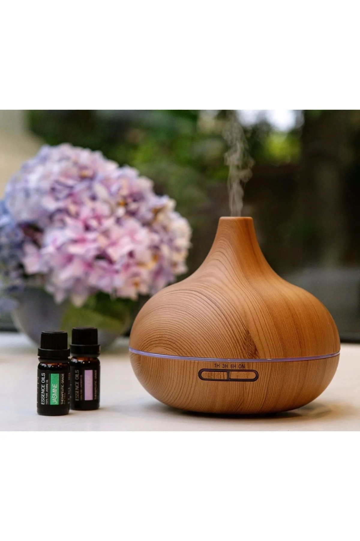 Kahverengi Ultrasonik Hava Nemlendirici, Soğuk Buharlı ve Aromalı Difüzör Özellikli