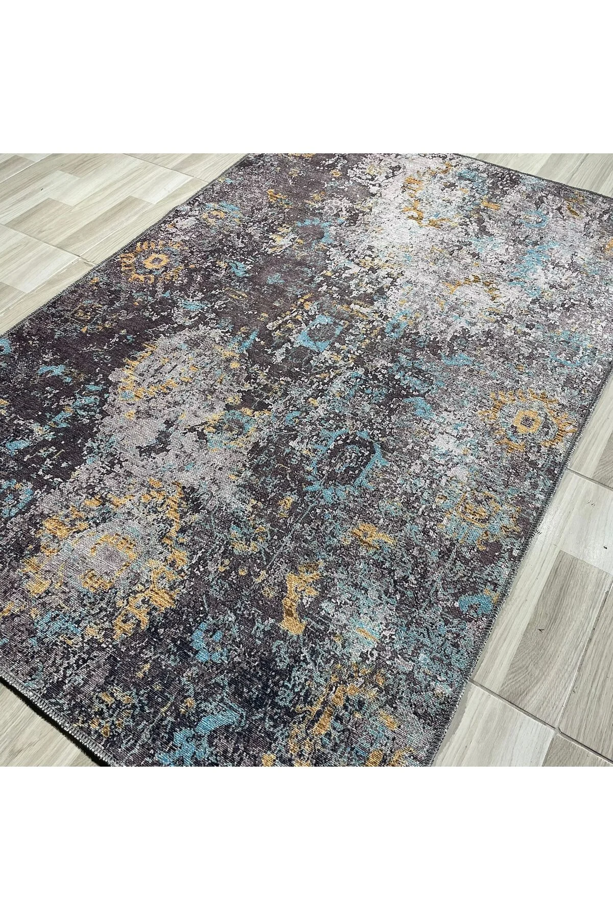Kahverengi Vizon Hardal Uyumu Tasarım Eskitme Şönil Halı Kilim Yolluk Yıkanabilir Çift Taraflı Kahverengi Vizon Hardal Uyumu Tasarım Eskitme Şönil Halı Kilim Yolluk Yıkanabilir Çift Taraflı