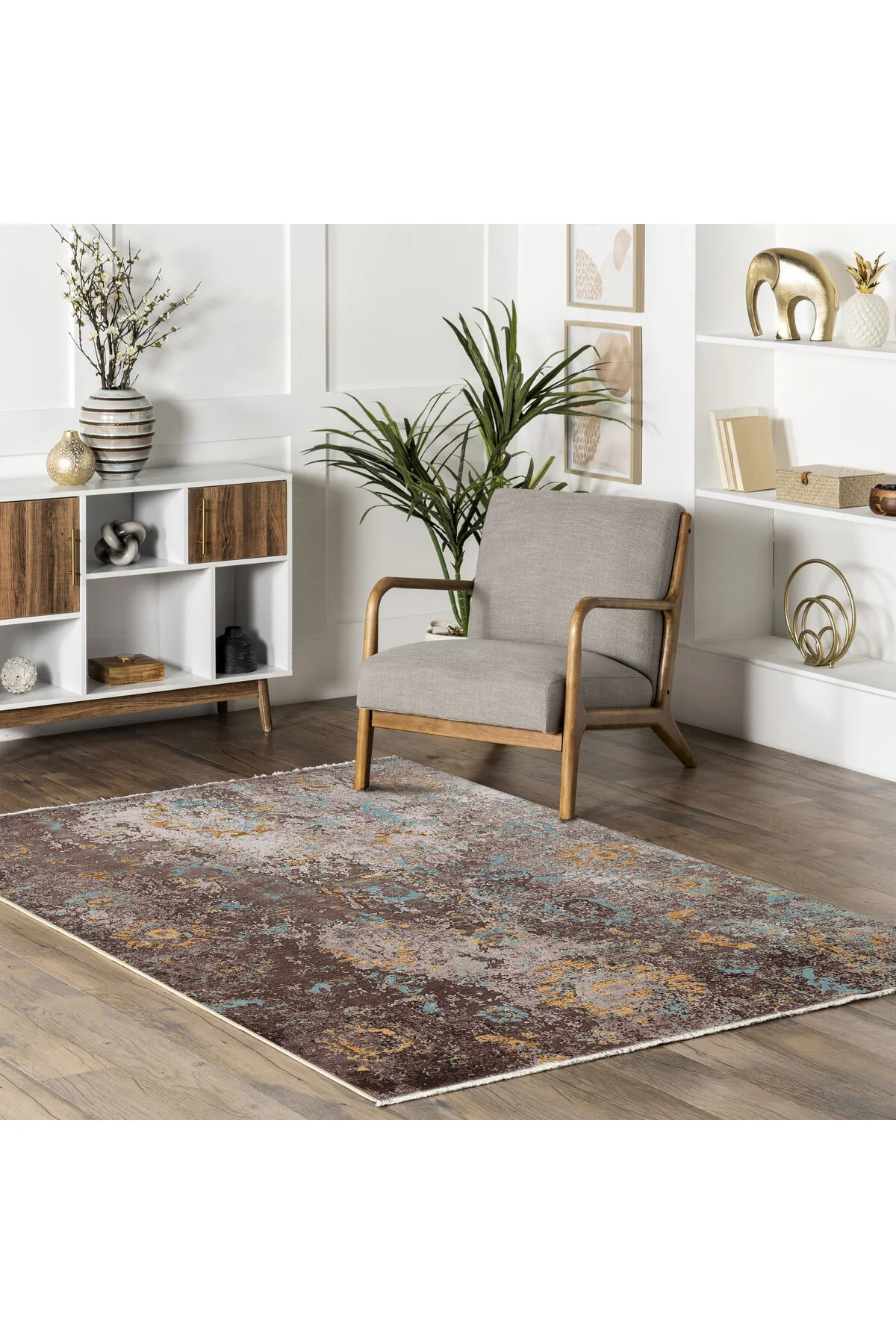 Kahverengi Vizon Hardal Uyumu Tasarım Eskitme Şönil Halı Kilim Yolluk Yıkanabilir Çift Taraflı Kahverengi Vizon Hardal Uyumu Tasarım Eskitme Şönil Halı Kilim Yolluk Yıkanabilir Çift Taraflı