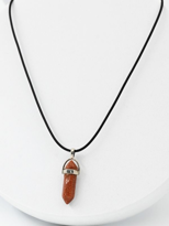 KAHVERENGİ YILDIZ TAŞI DOĞALTAŞ PANDÜL KOLYE-DOĞALTAŞKOL10