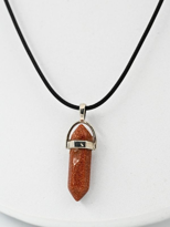 KAHVERENGİ YILDIZ TAŞI DOĞALTAŞ PANDÜL KOLYE-DOĞALTAŞKOL10