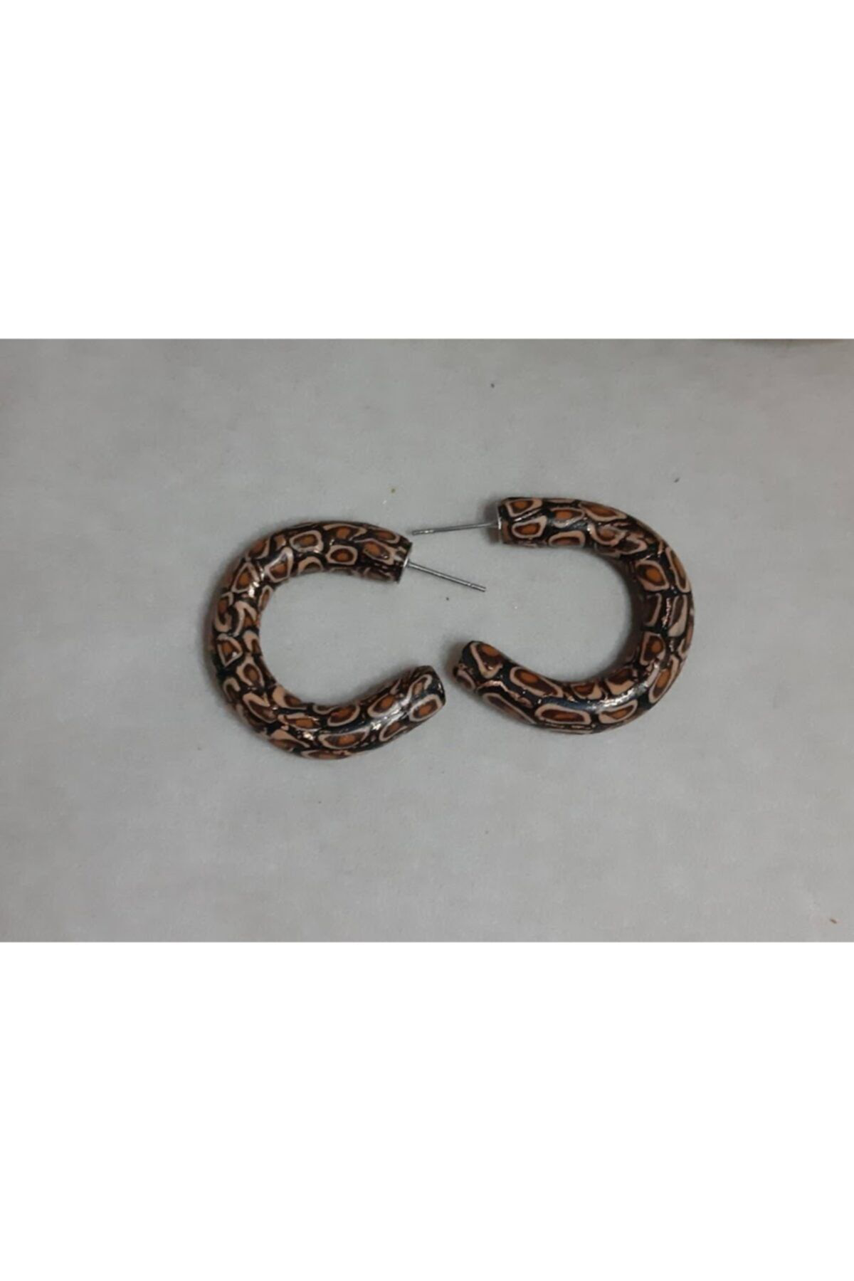 Bijuteri Küpe Kahverenginin Aşkı Halka Polimer Kil Küpe