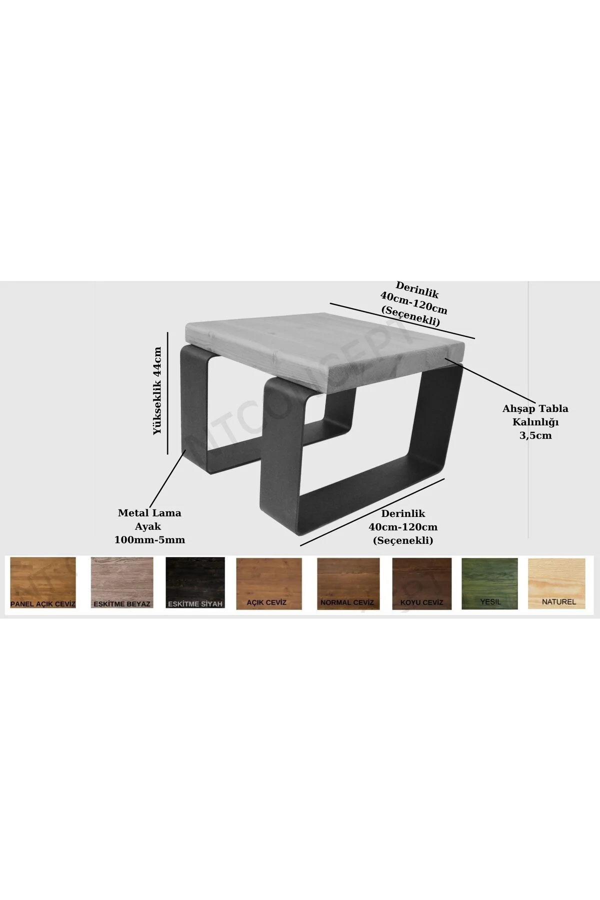 Kain Doğal Ahşap Dörtlü Ofis ve Çalışma Odası Takımı-220'lık Takı