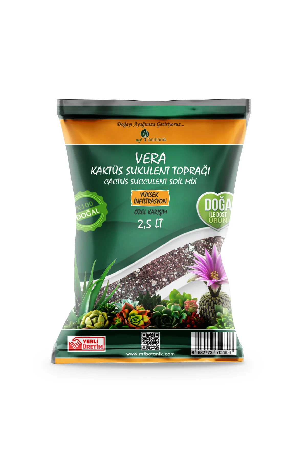 Kaktüs Sukulent 2 Li Bakım Seti - Kaktüs Toprağı Ve Vitamin Besini