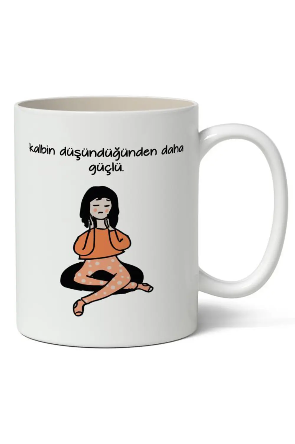 Kalbin Düşündüğünden Daha Güçlü Baskılı Kupa Bardak Baskılı Kahve