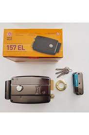 Kale 157 EL 14 Elektrikli Tirajlı Kilit 14 cm Füme