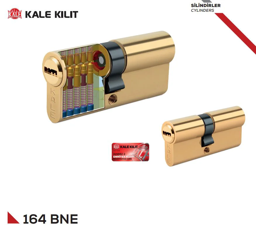 Kale 164BNE 68 mm Bilyalı Çelik Kapı Kilidi