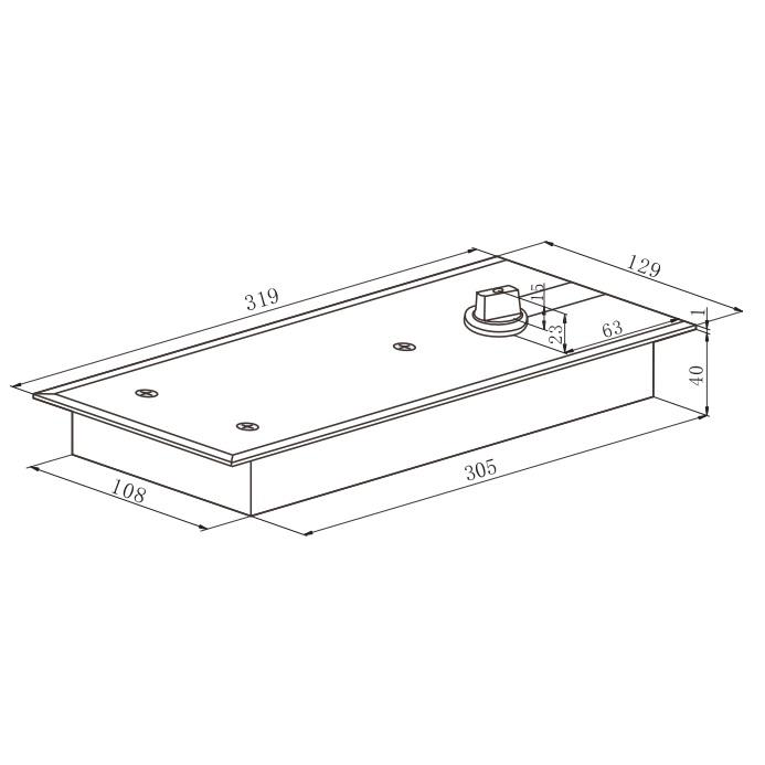 Kale Kilit Kale Kd070/20-101 Cam Kapı Yer Hidroliği