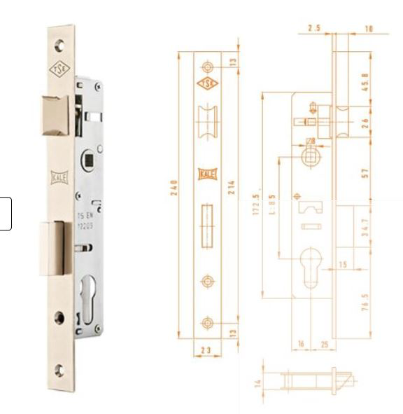 KALE Kilit 153 U 25 Mm Alüminyum Barelsiz Kilit