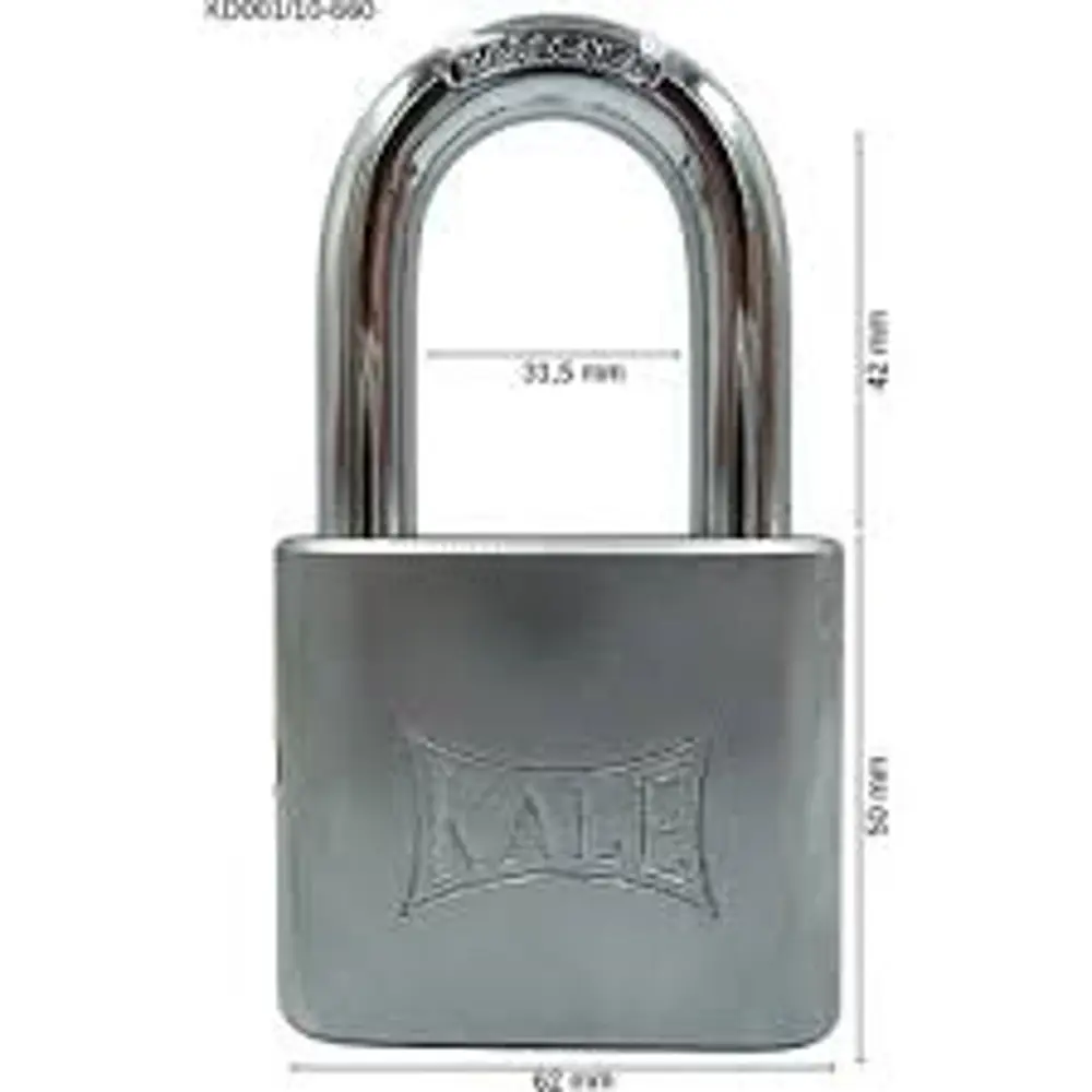 Kale Kilit Asma Kilit Pirinç Nikel Kaplama 60 mm