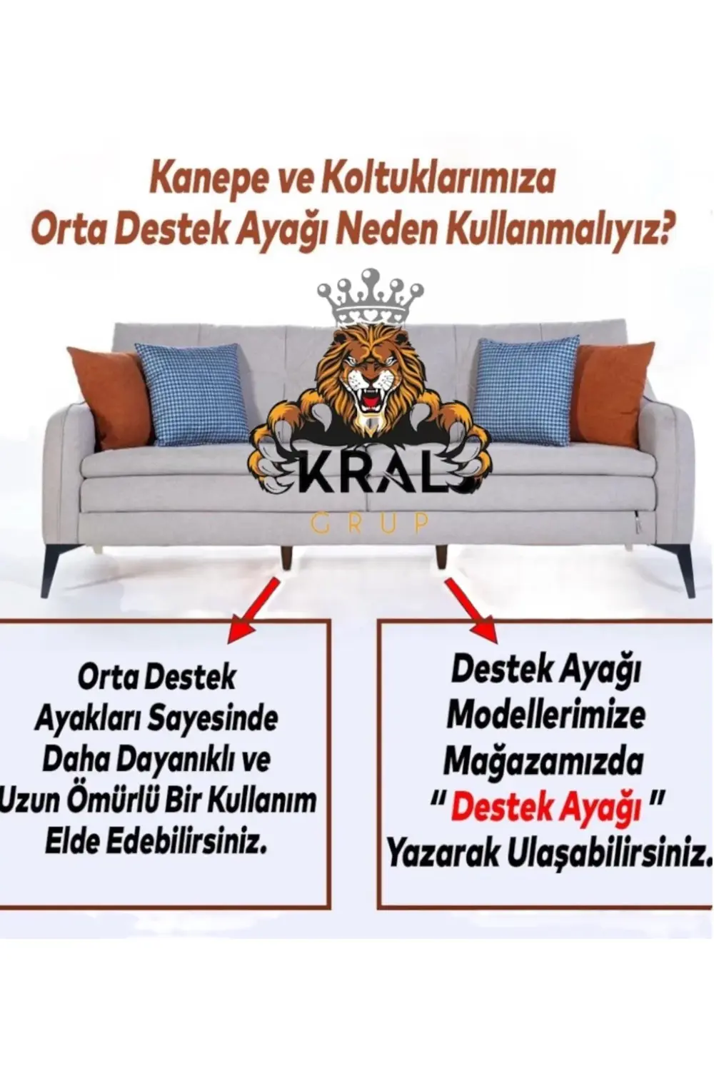 Kale Lüks Mobilya Kanepe Koltuk Tv Ünitesi Ayağı 12 Cm Plastik Yü