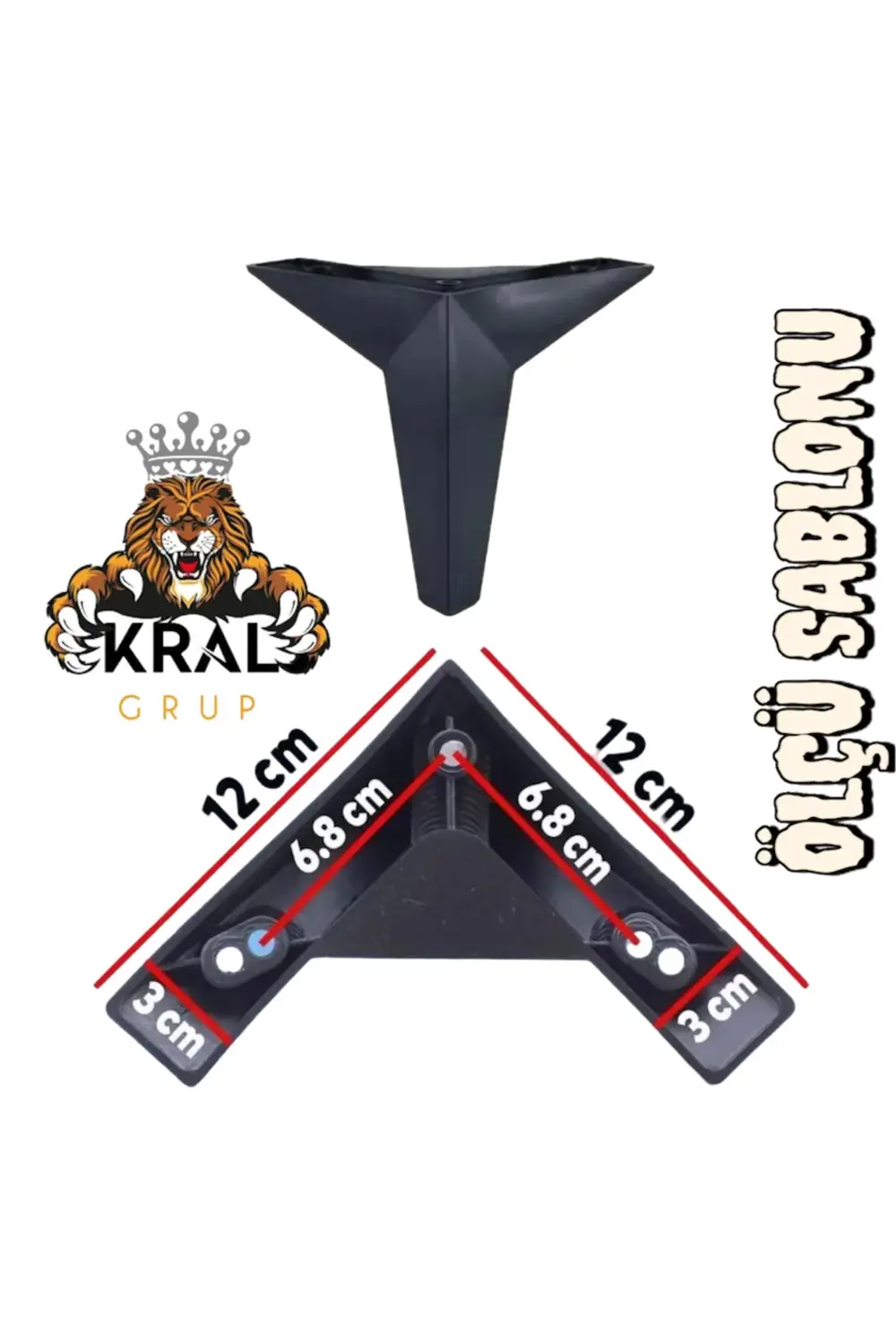 Kale Lüks Mobilya Kanepe Koltuk Tv Ünitesi Ayağı 12 Cm Plastik Yü