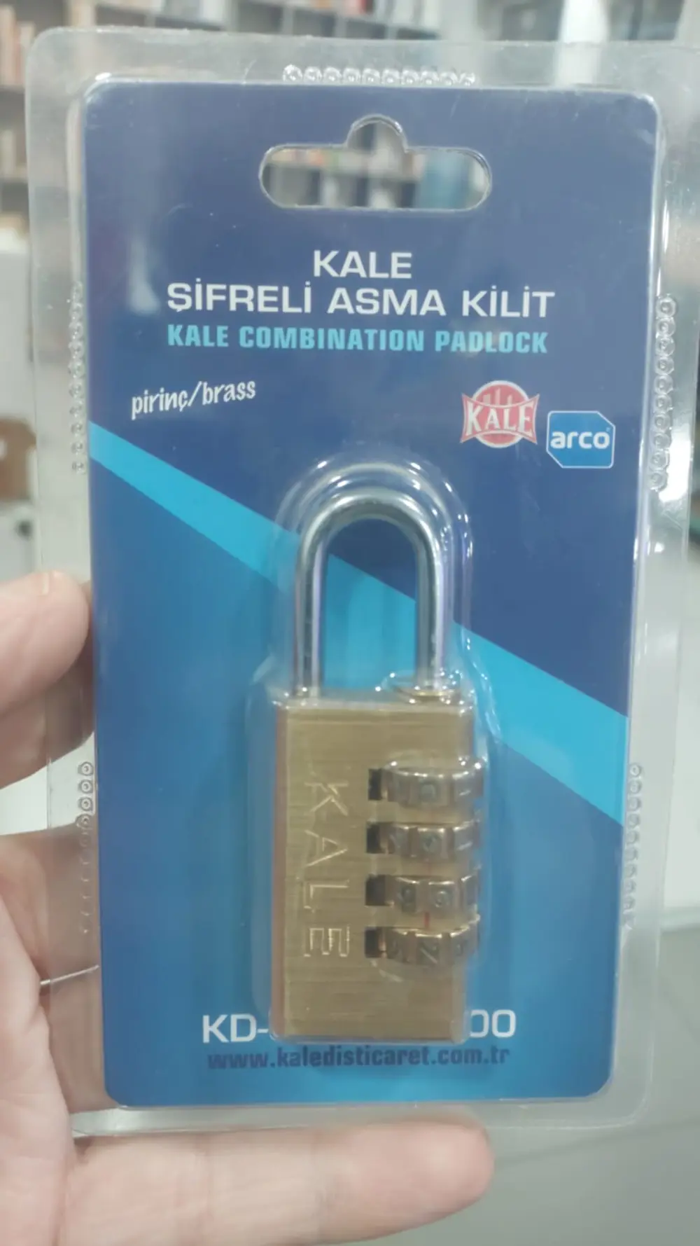 Kale Şifreli Asma Pirinç Kilit 30 Mm