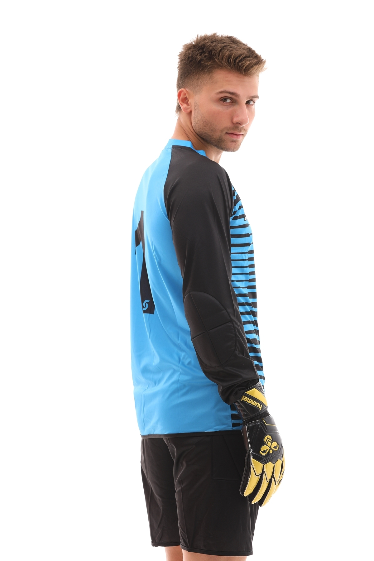 Sportech Kaleci Forma Takımı, Sünger Destekli, Mavi-Siyah K0144