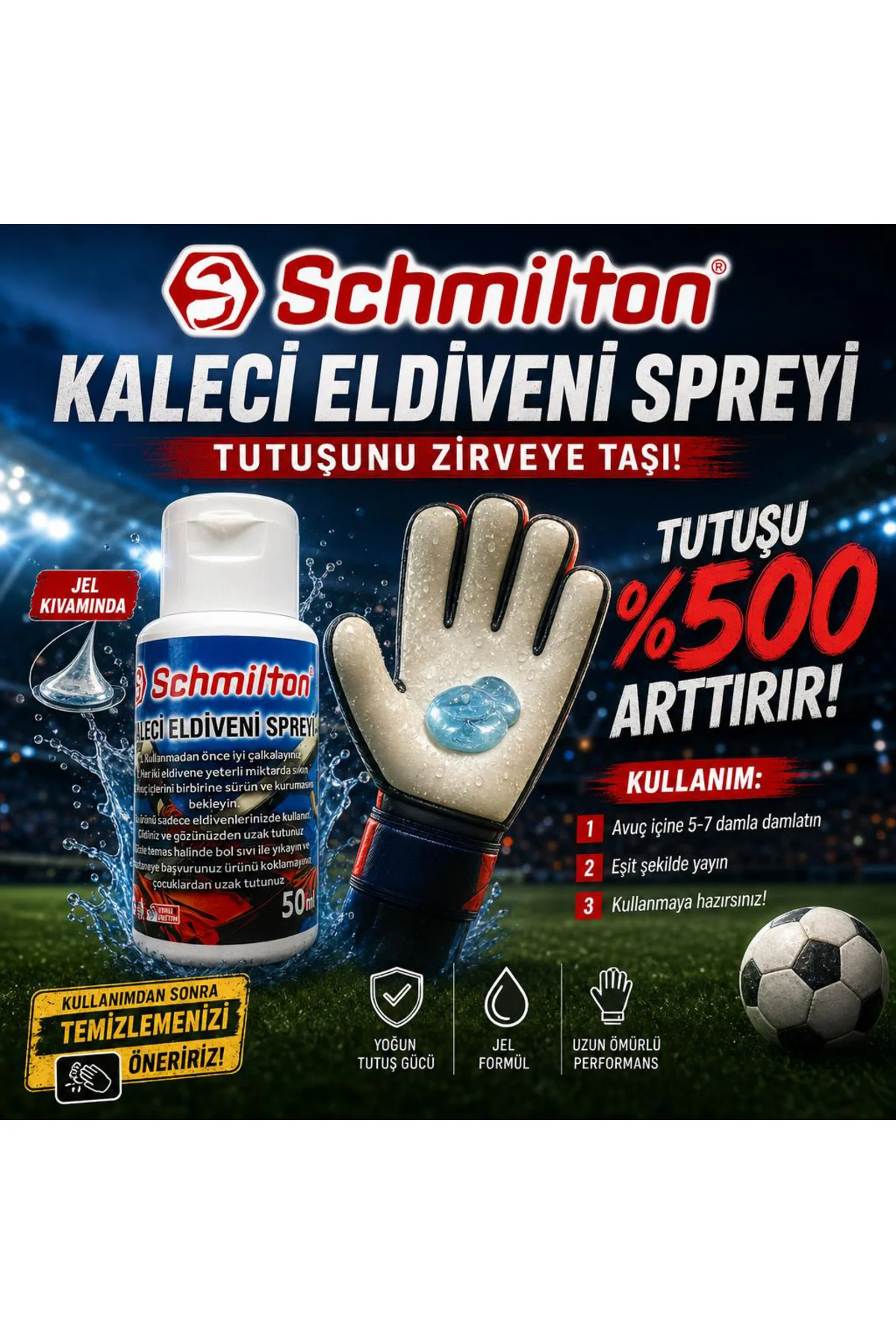 KALECİ İELDİVENİ SPREYİ , %100 TUTUŞ ARTIŞI