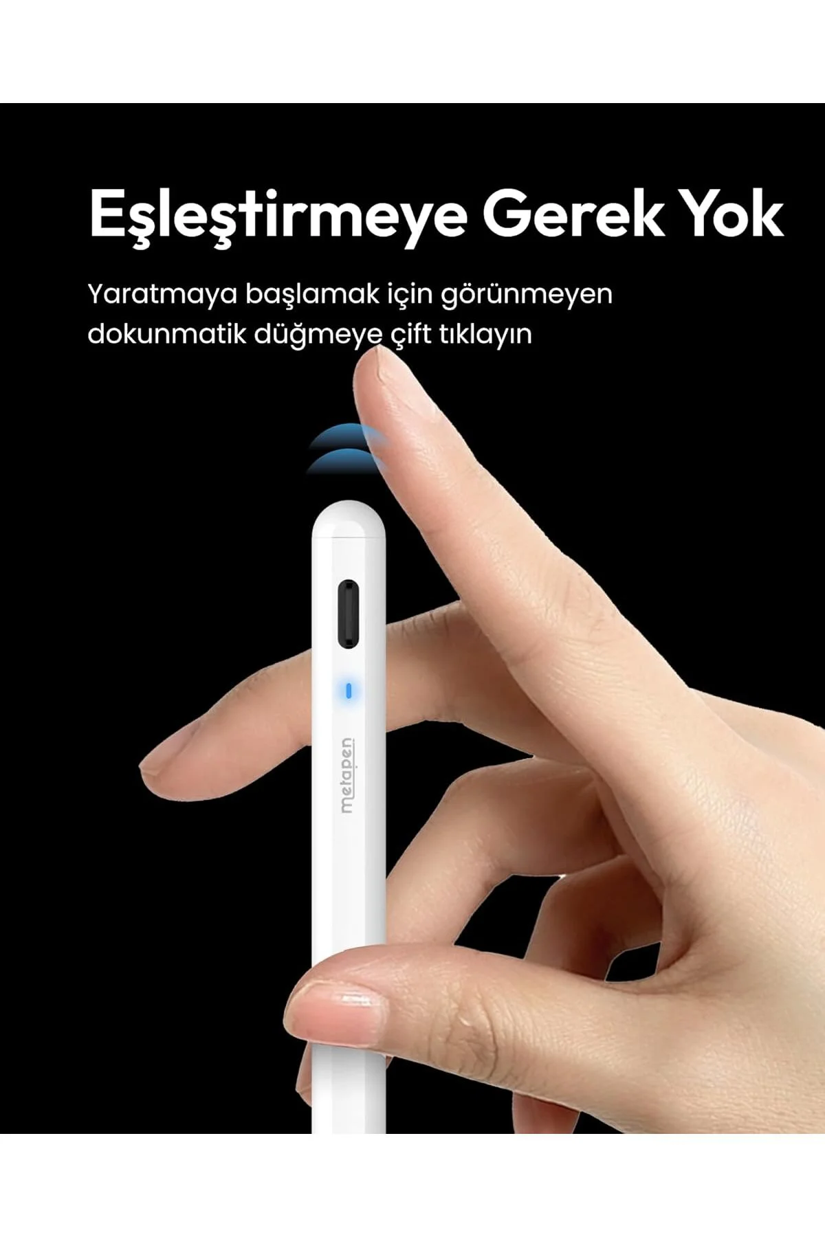 Kalem A8 iPad 2018-2025 ile Uyumlu, 2X Daha Hızlı Şarj, Avuç İçi Reddi, Eğim Hassasiyeti Stylus Kalem Apple iPad 11/10/9/8/7/6 Gen, Pro 12.9/11'', Air