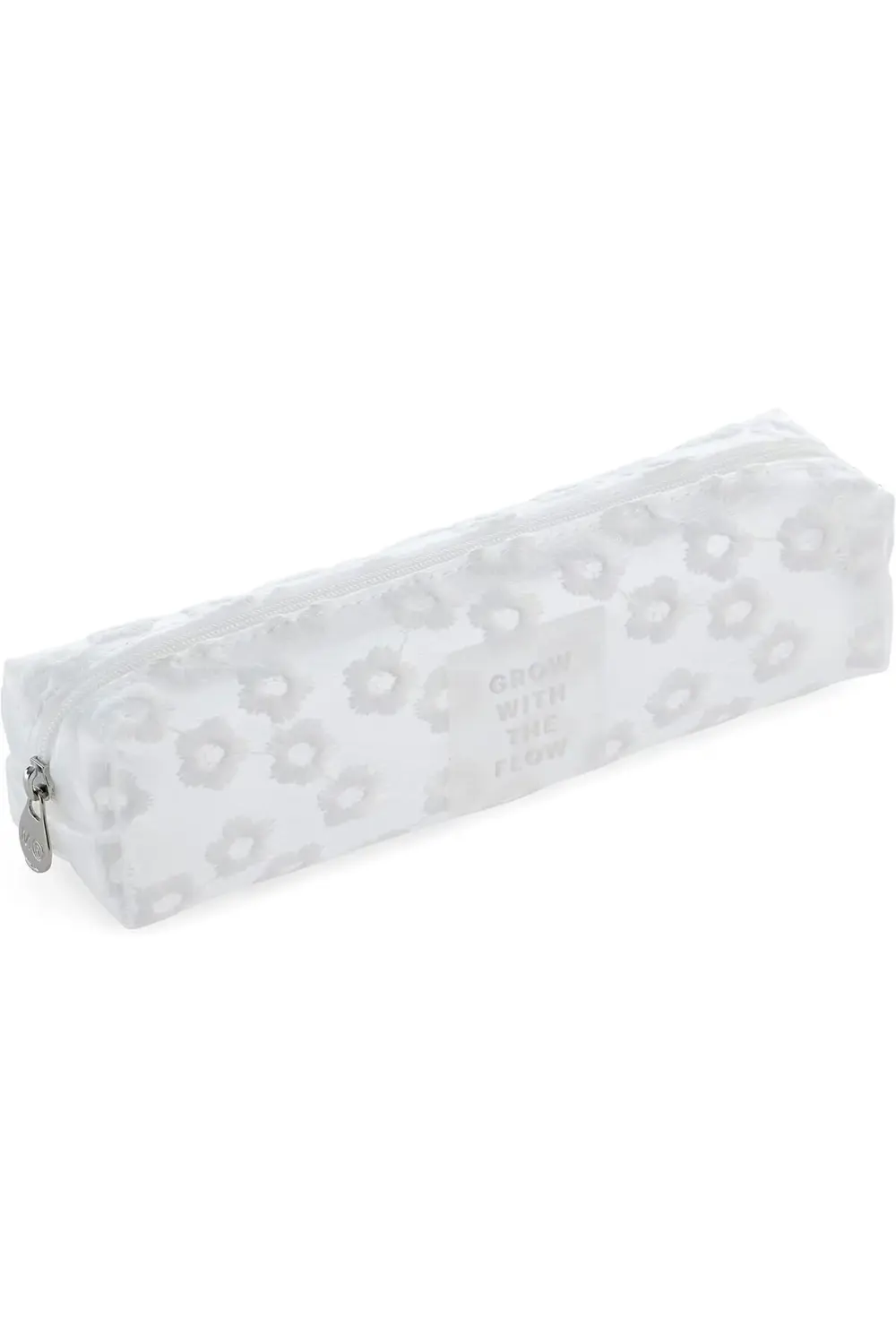 Kalem Çantası Mr Beyaz Çiçek İşlemeli 395519