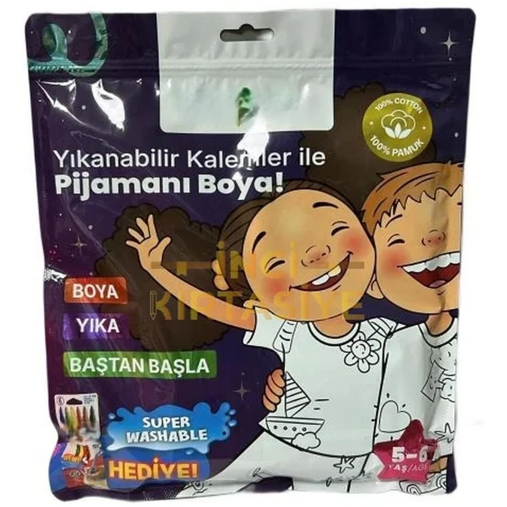 Kalem Hediyeli Boyanabilir Pijama 5-6 Yaş Fiyatı, Yorumları ve Özellikleri