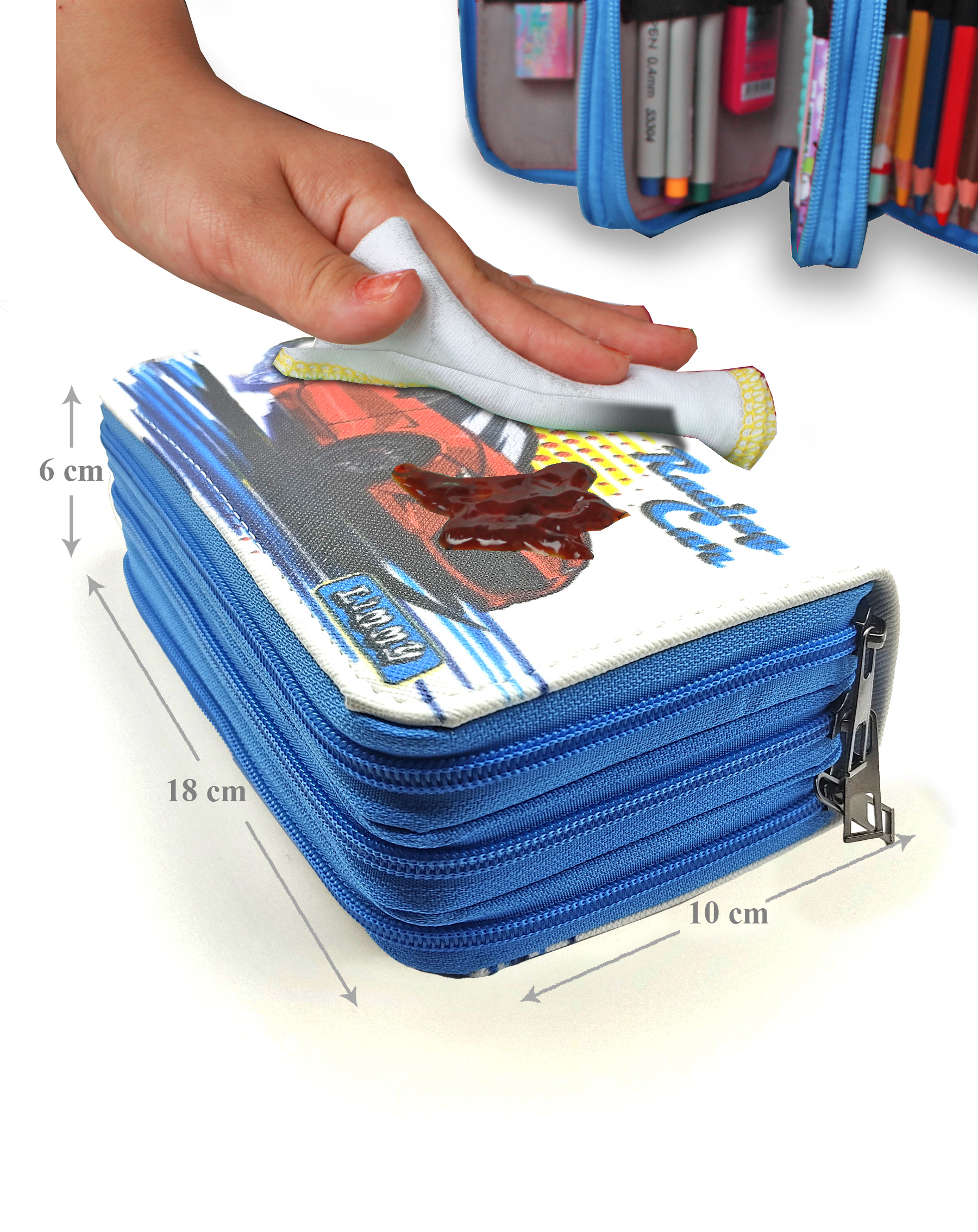 Kalem Kutusu Araba Cars Kawai Organizer Kalemkutu Vegan Deri Üç B