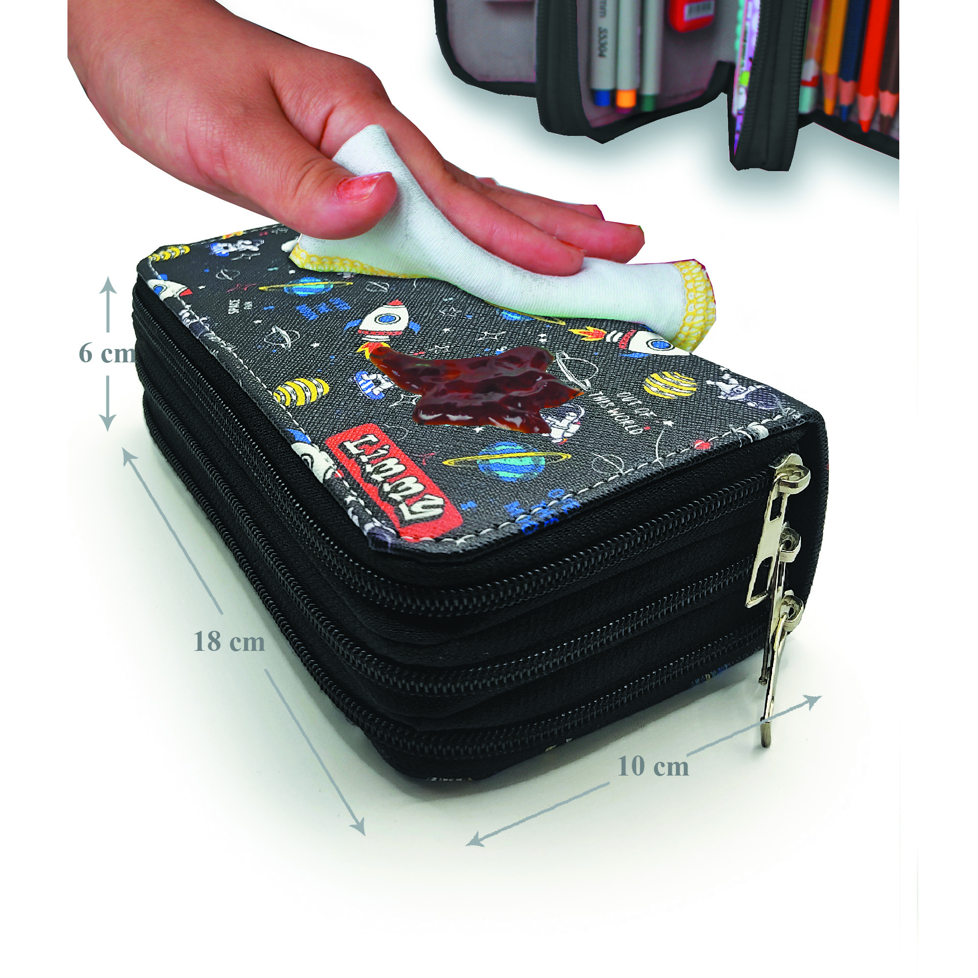 Kalem Kutusu Astronot Uzay Galaksi Kawai Organizer Kalemkutu Vega