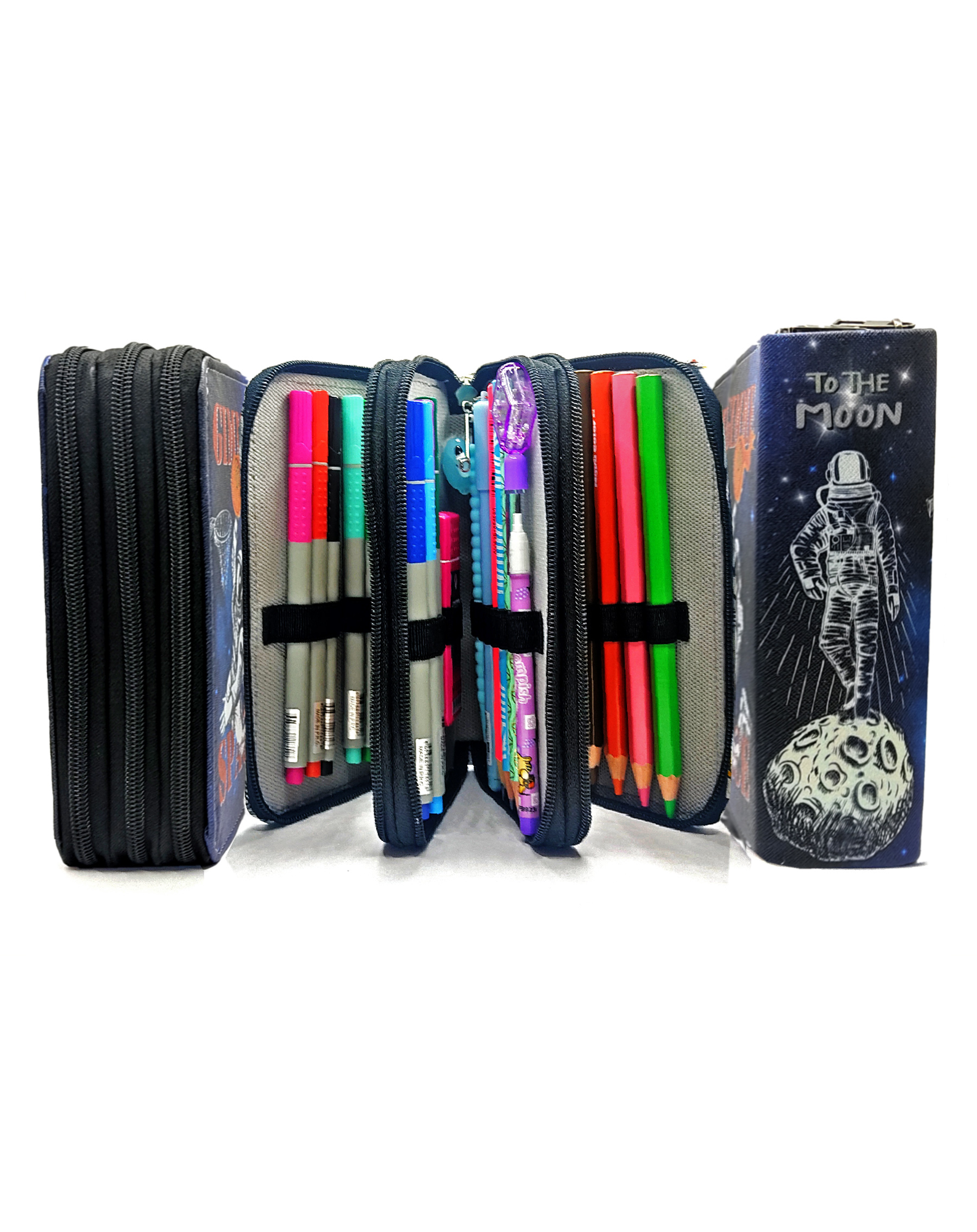 Kalem Kutusu Astronot Basketbol Desenli Organizer Kalemkutu Vegan