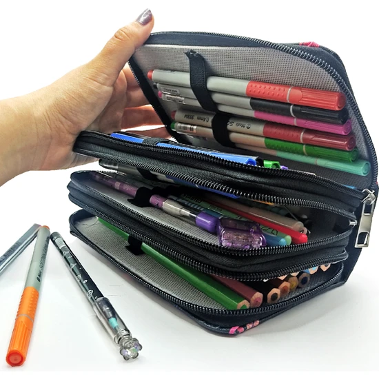 Kalem Kutusu Astronot Uzay Temalı Desenli Organizer Kalemkutu Veg