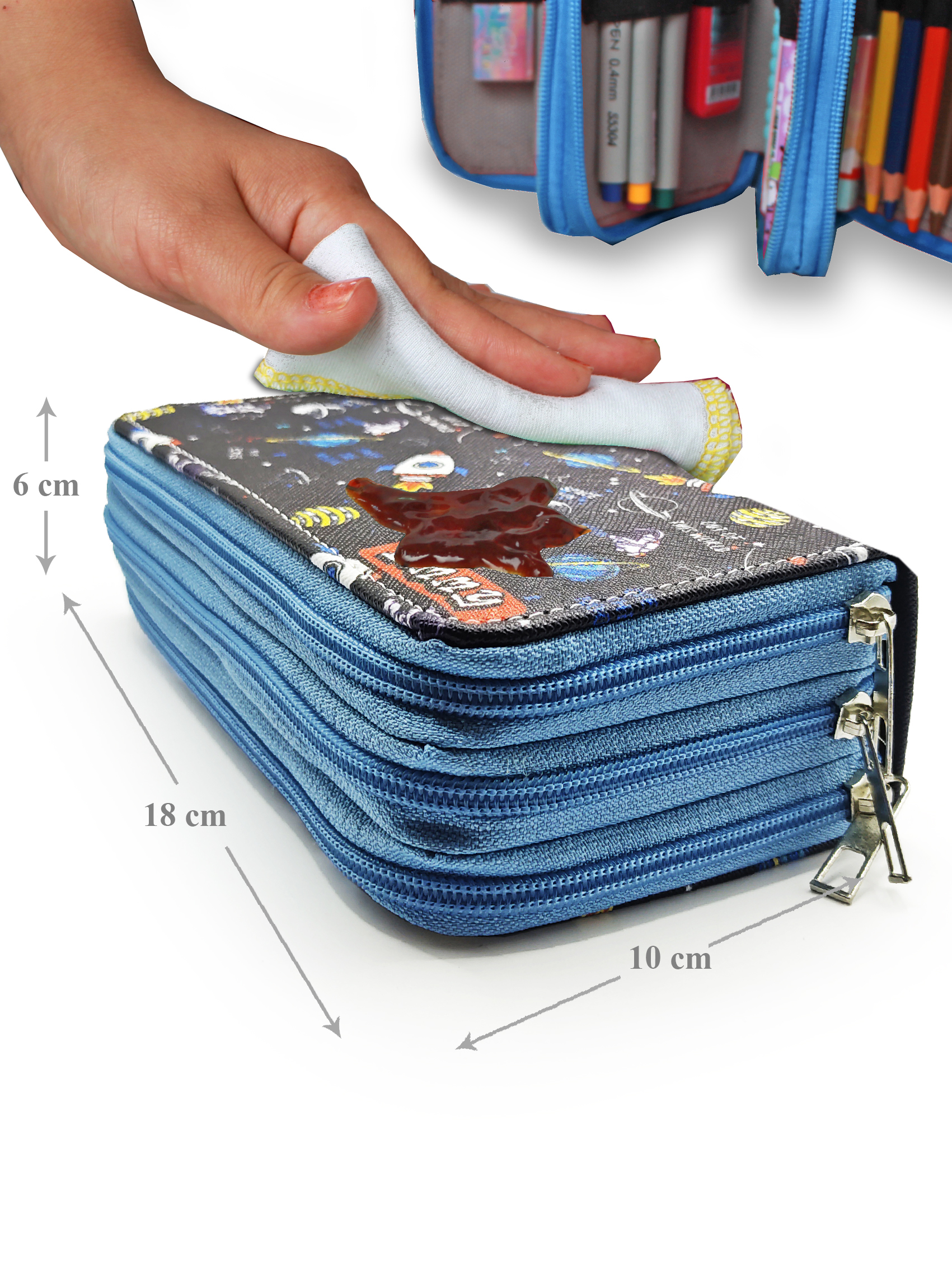 Kalem Kutusu Astronot Uzay Galaksi Kawai Organizer kalemkutu Vega