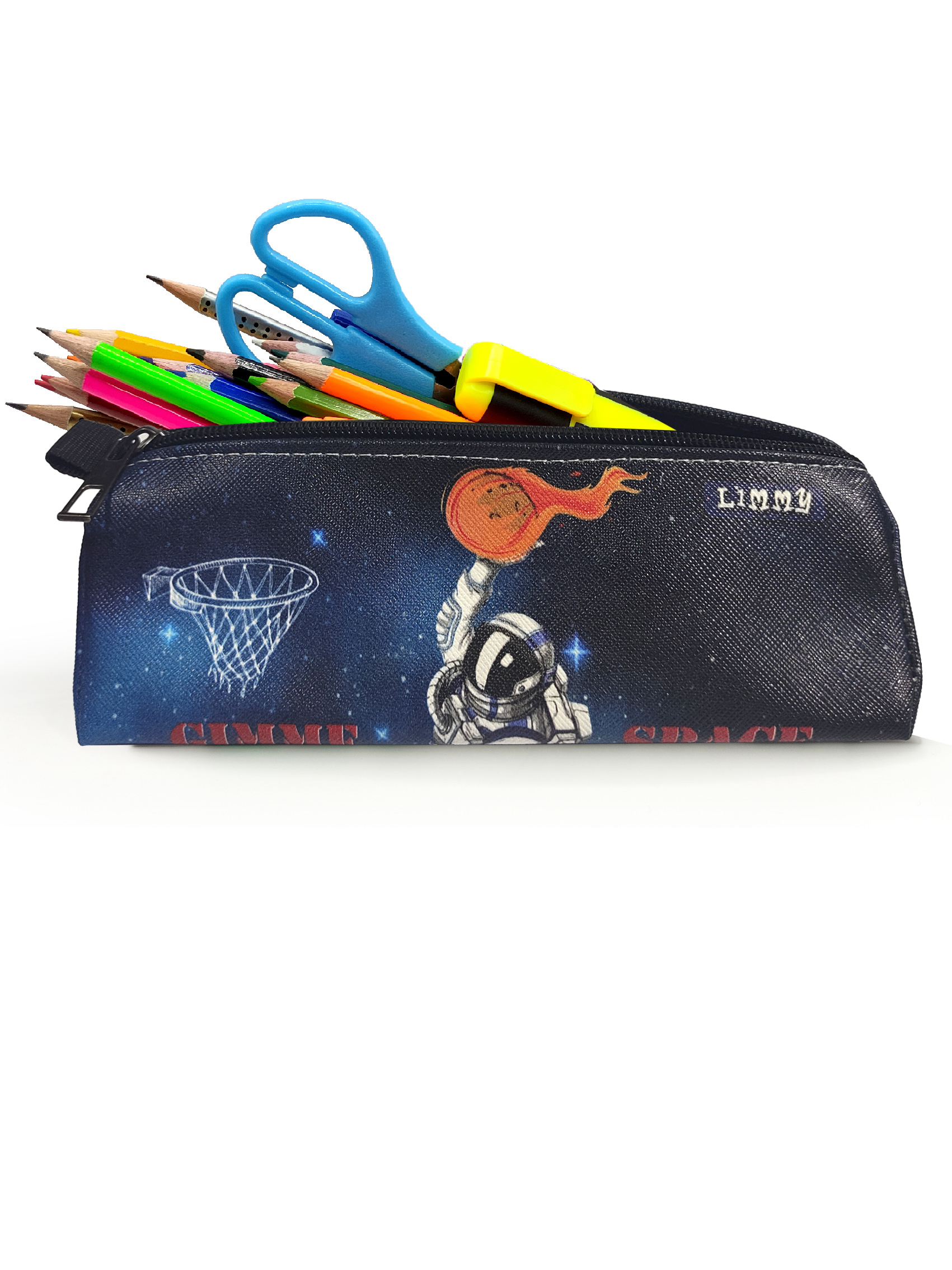 Kalem Kutusu Basketbolcu Astronot Space Üçgen Kalemkutu Jumbo Veg