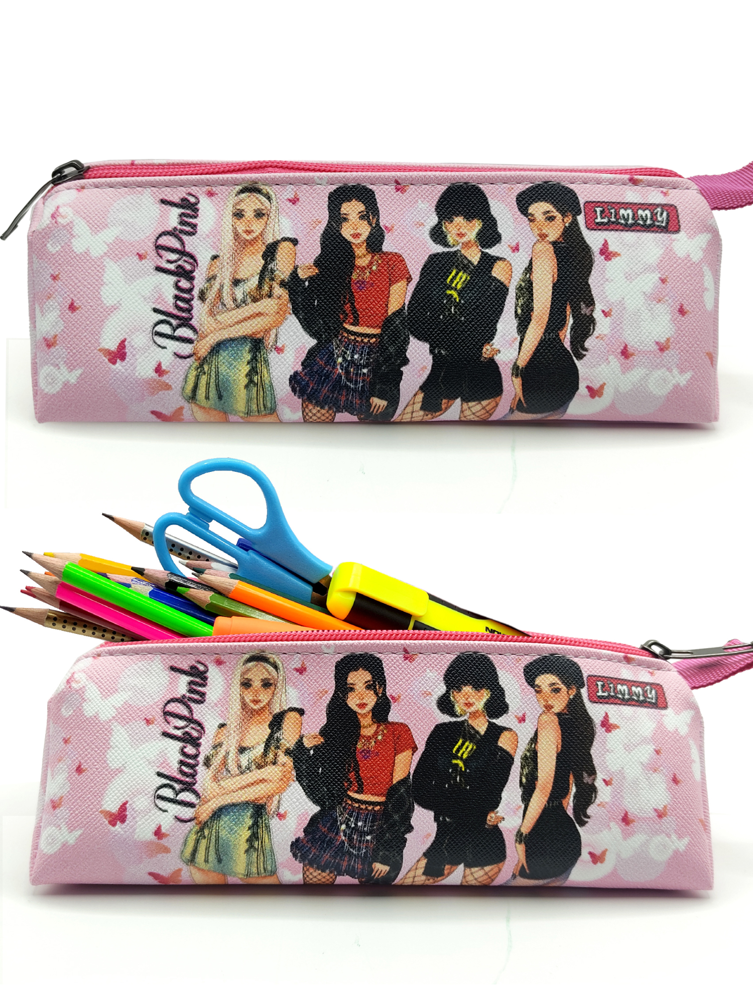 Kalem Kutusu Blackpink Kelebekli Kalemlik Üçgen Kalemkutu Vegan D