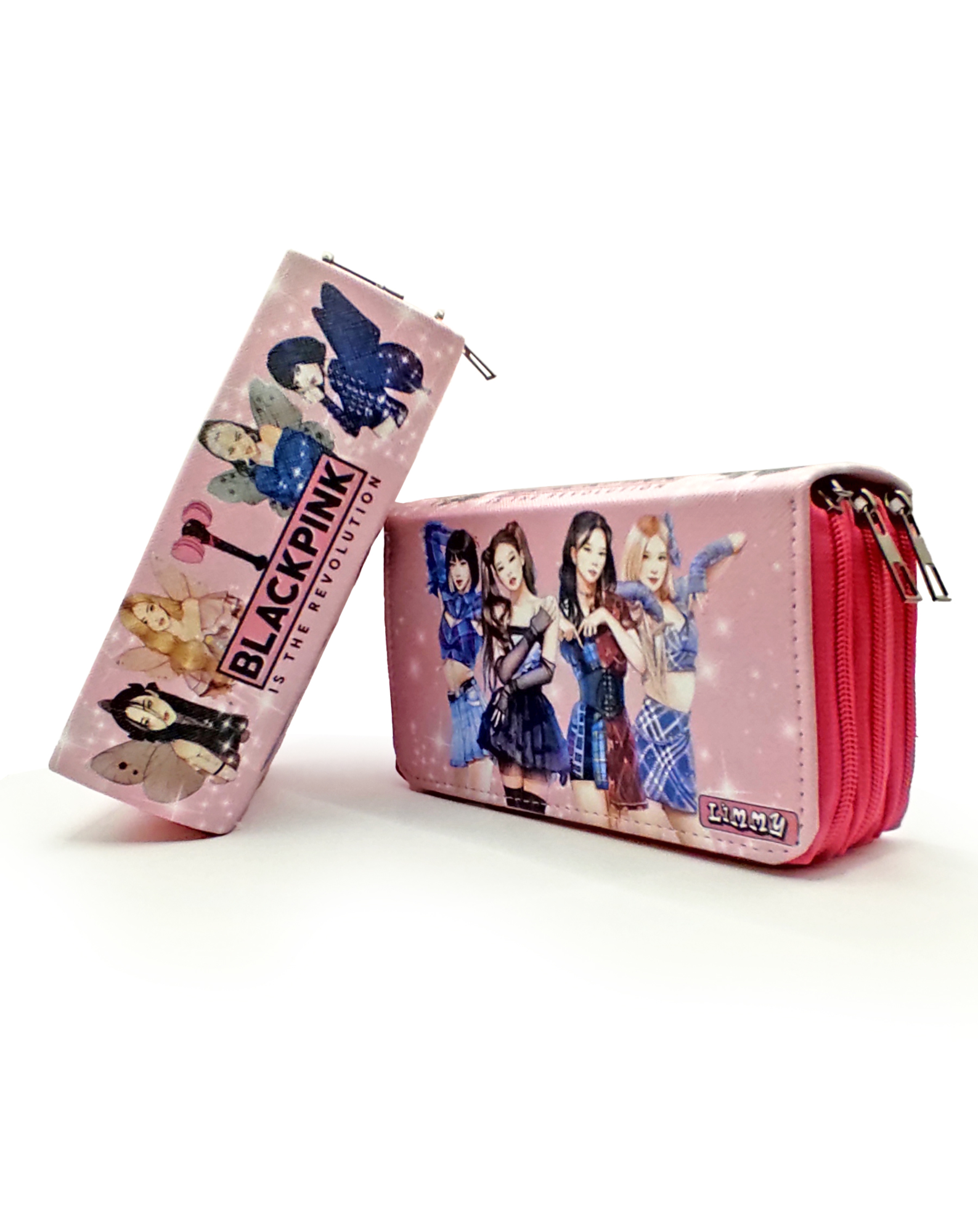 Limmy Kalem Kutusu Black Pink Blink Organizer Kalemkutu Vegan Deri Üç B