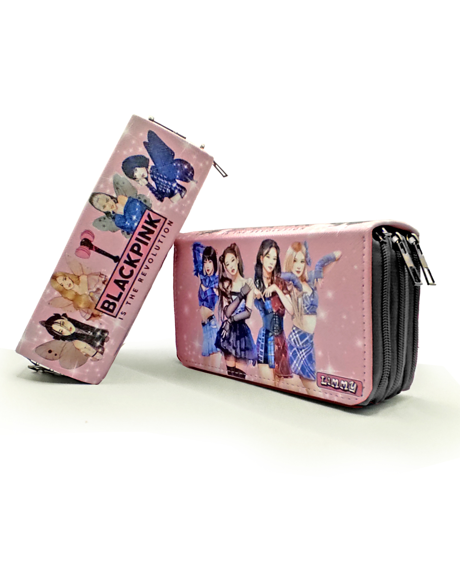 Limmy Kalem Kutusu Black Pink Blink Organizer Kalemkutu Vegan Deri Üç B
