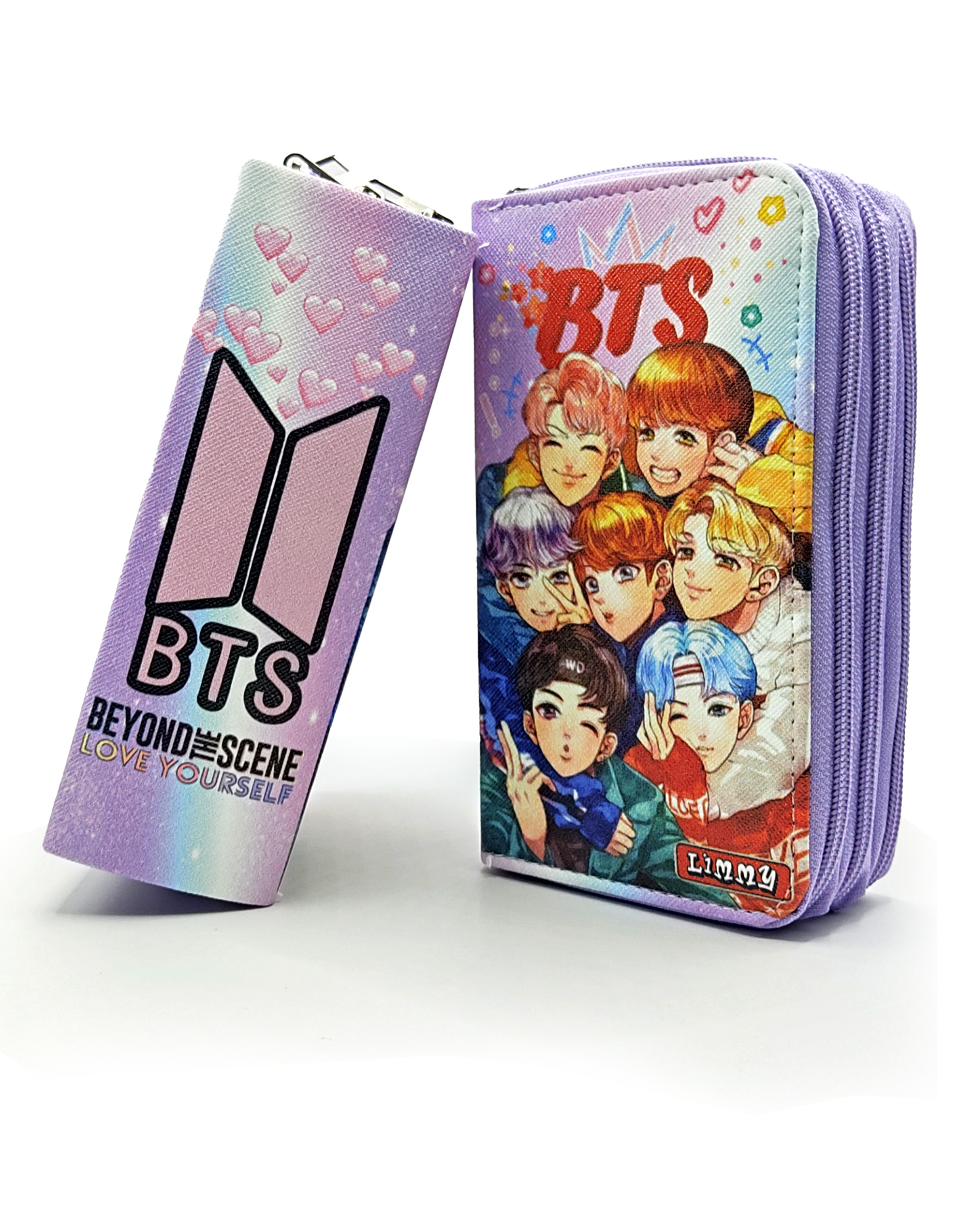 Limmy Kalem Kutusu Bts Desenli Kpop Organizer Kalemkutu Vegan Deri Üç B