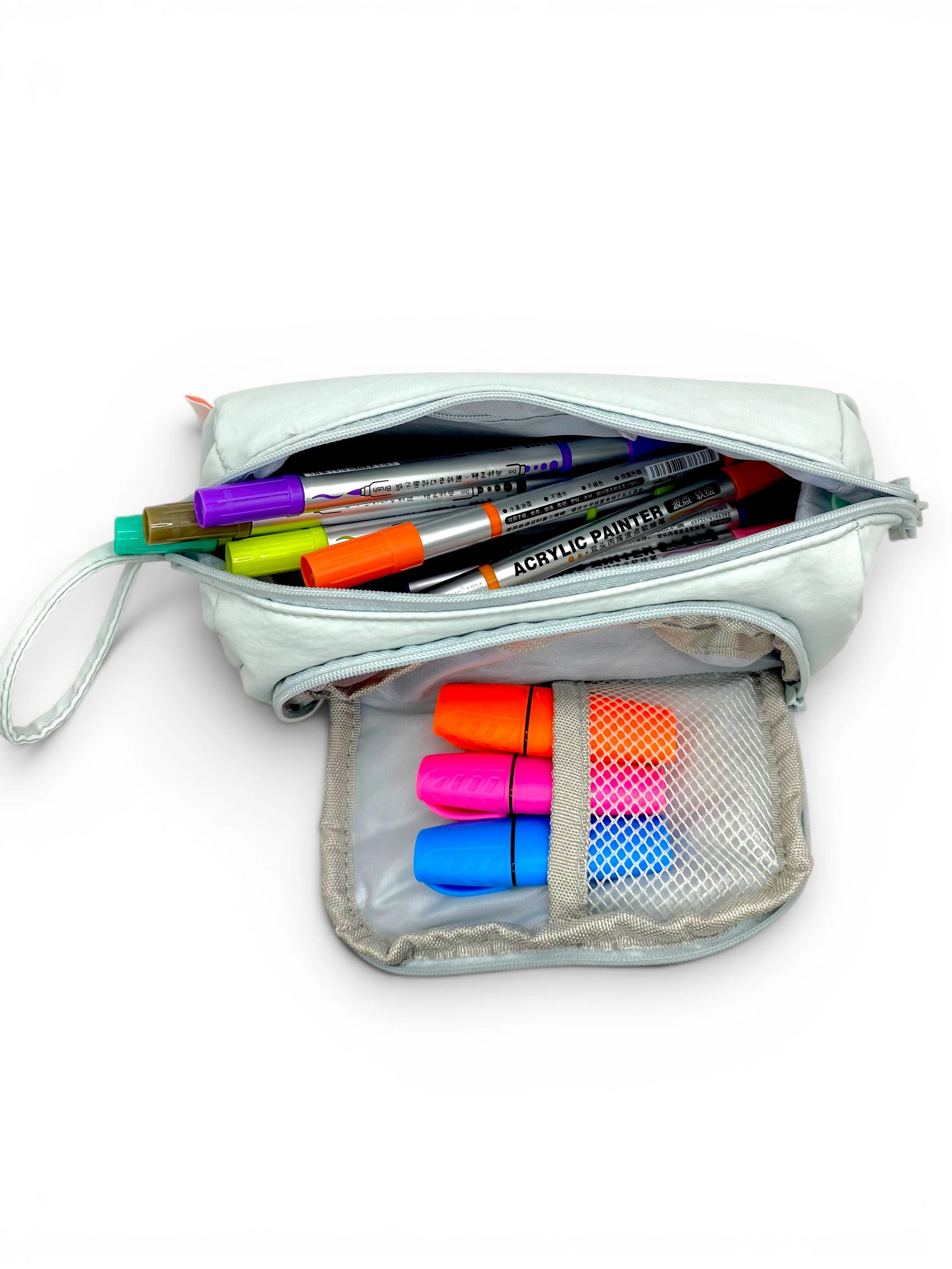 Kalem Kutusu Çok Fonksiyonlu Geniş Kapasiteli Seyahat Makyaj Çant Kalem Kutusu Çok Fonksiyonlu Geniş Kapasiteli Seyahat Makyaj Çant