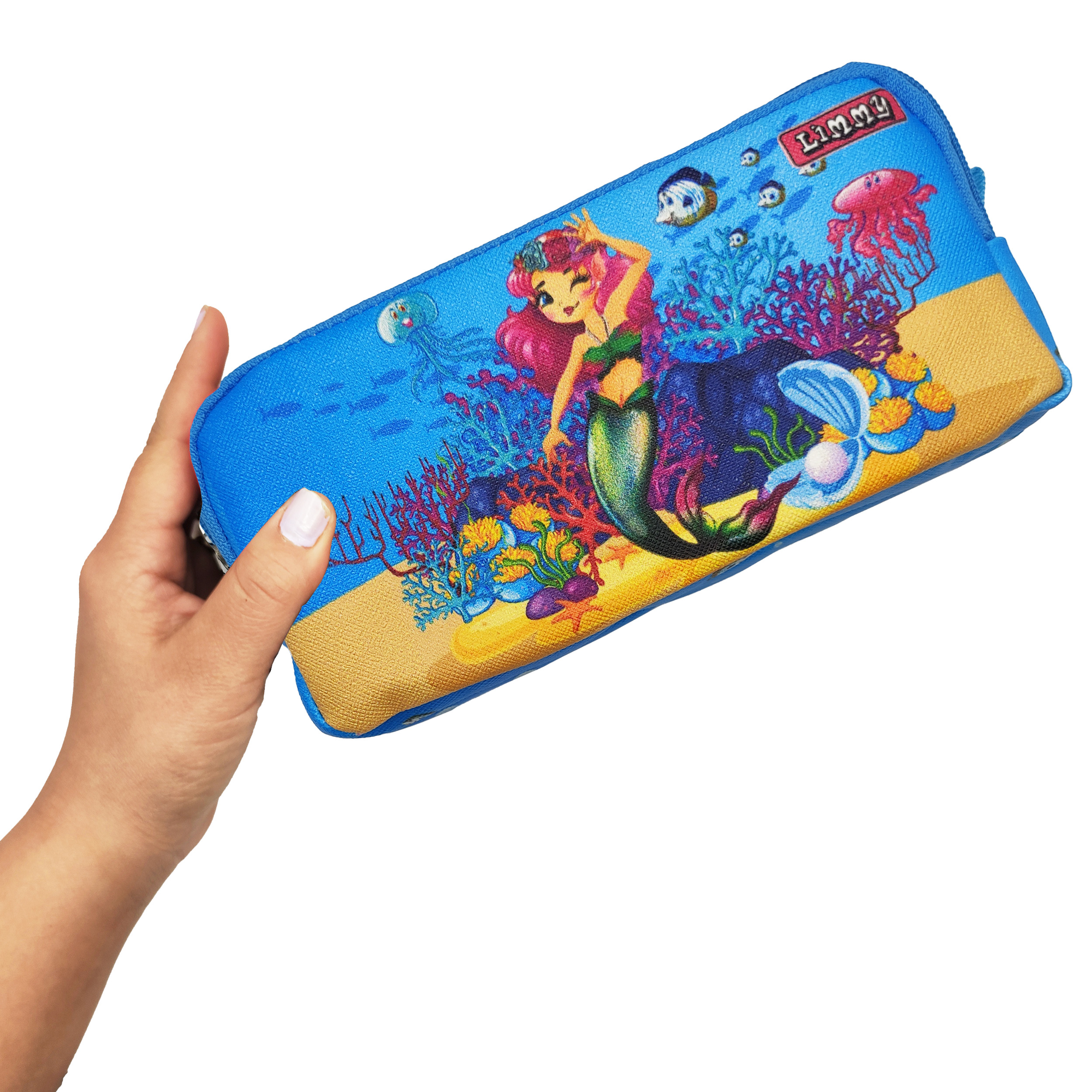 Kalem Kutusu Denizkızı Kalemkutu Vegan Deri İki Bölmeli Kalemlik