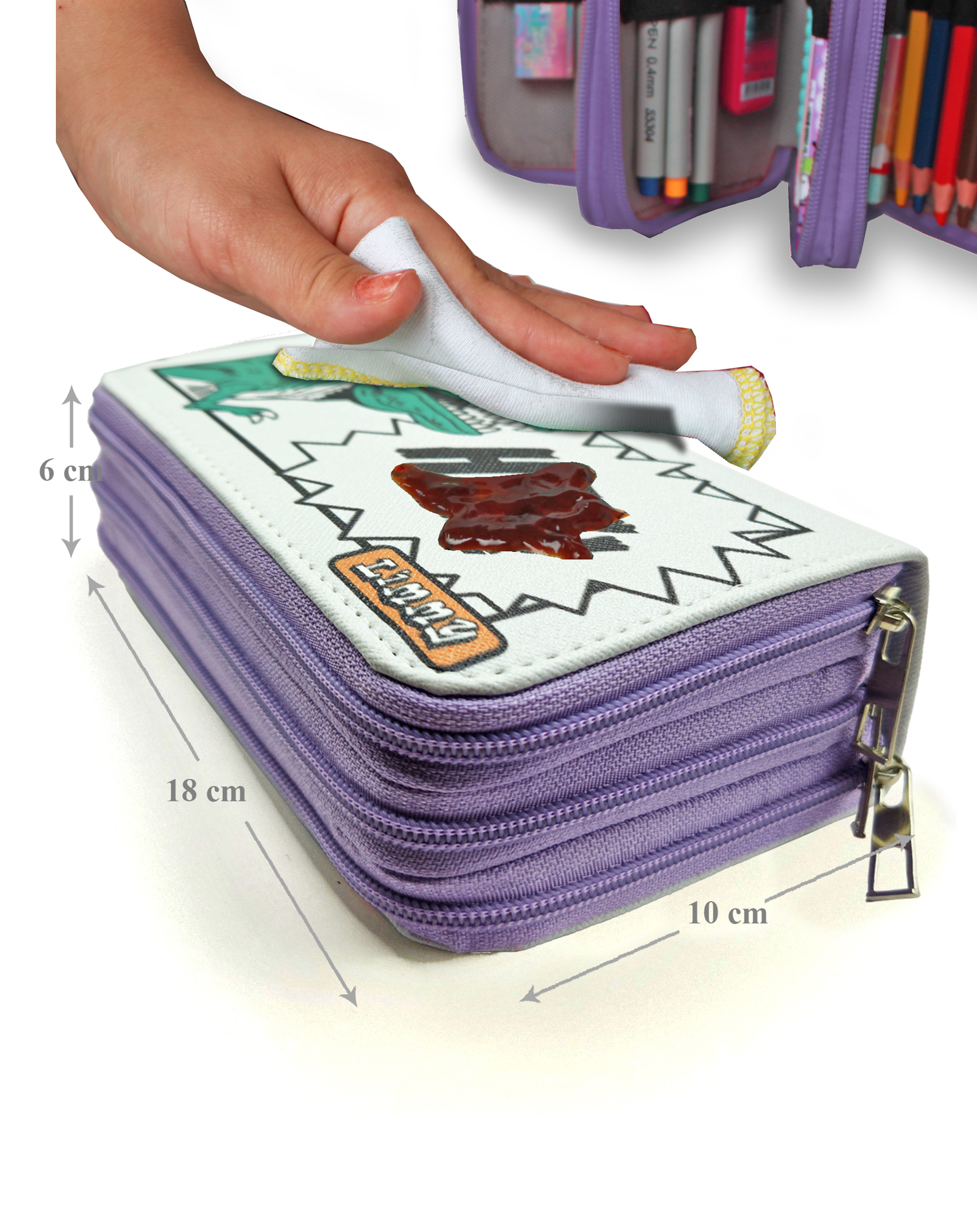 Kalem Kutusu Dinozor Karikatür Dinosaur Organizer Kalemkutu Vegan