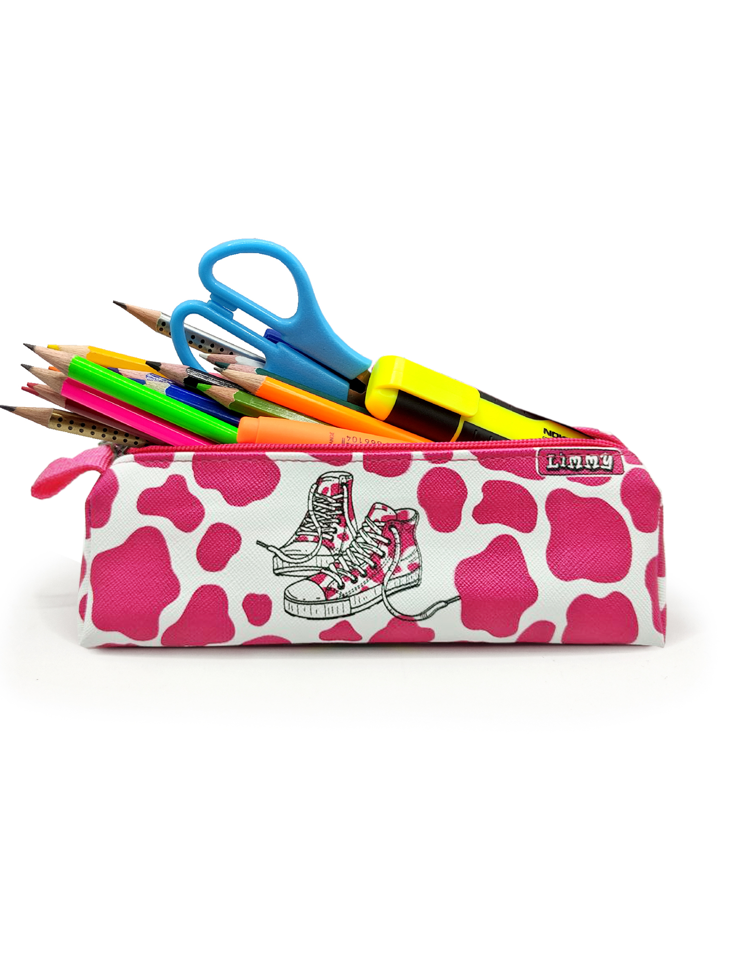 Kalem Kutusu inek Desenli Ayakkabı Detaylı Kalemkutu Jumbo Vegan 