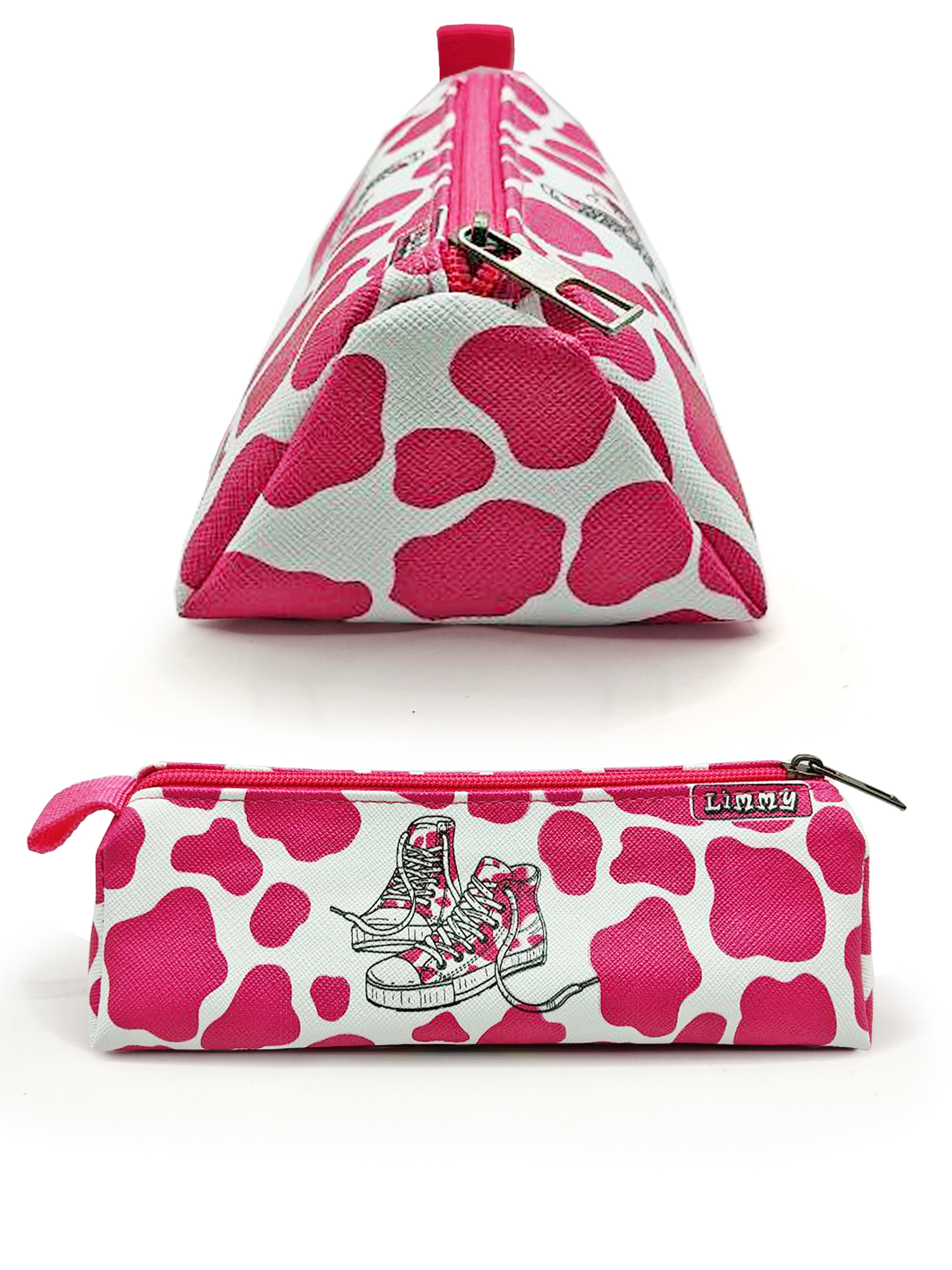 Kalem Kutusu inek Desenli Ayakkabı Detaylı Kalemkutu Jumbo Vegan 