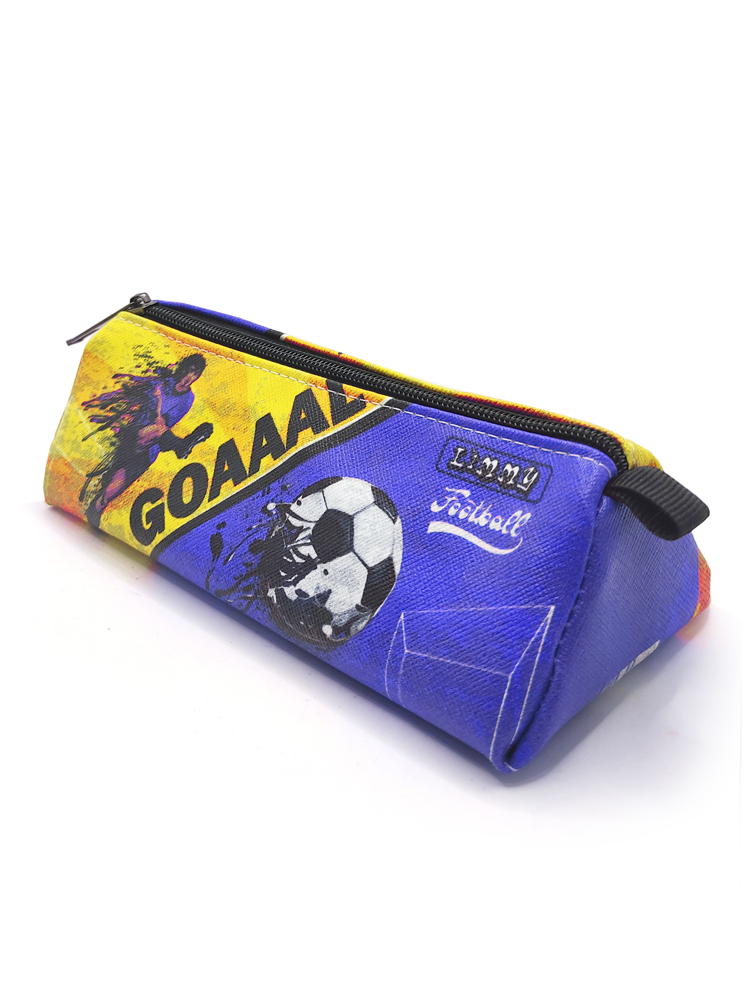 Kalem Kutusu Lacivert Sarı Renkli Futbol Üçgen Kalemkutu Jumbo Ve